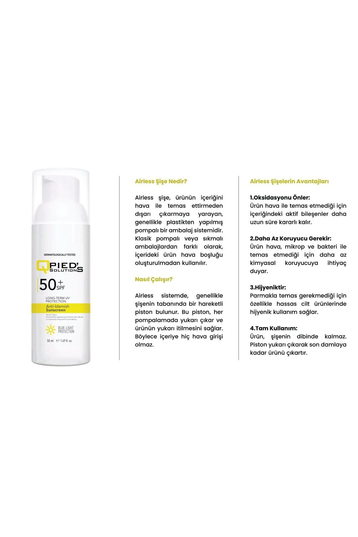 50 Spf Leke Karşıtı Yüksek Koruyucu Yüz Güneş Kremi 50 ml