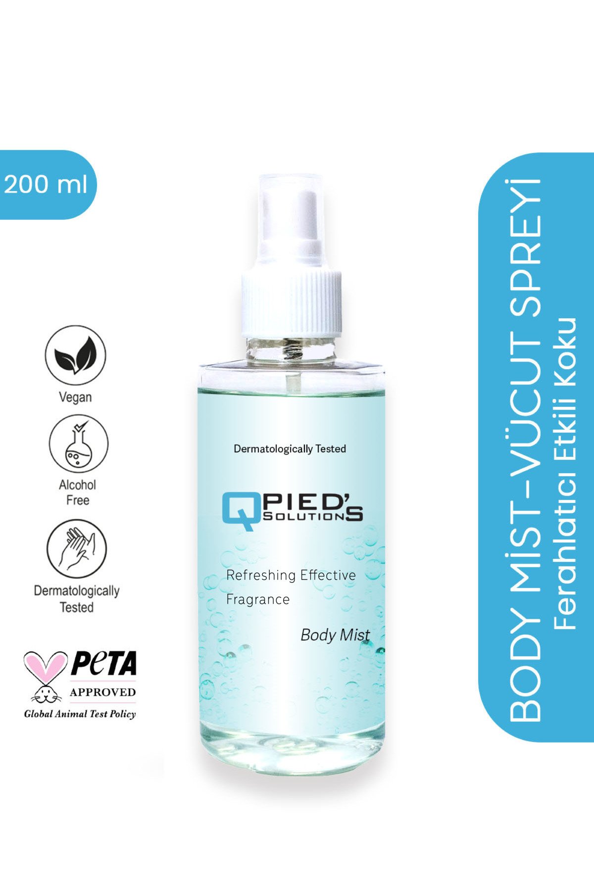 Ferahlatıcı Etkili Koku Melisa Body Mist Vücut Spreyi 200 ml