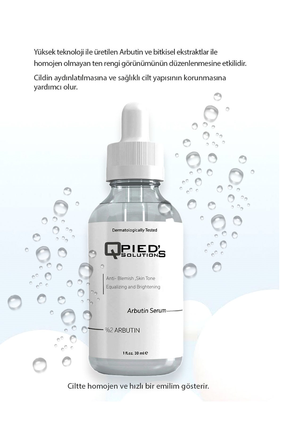 Leke Karşıtı Cilt Tonu Eşitleyici Arbutin Cilt Serumu 30 ml (ALPHA ARBUTİN)