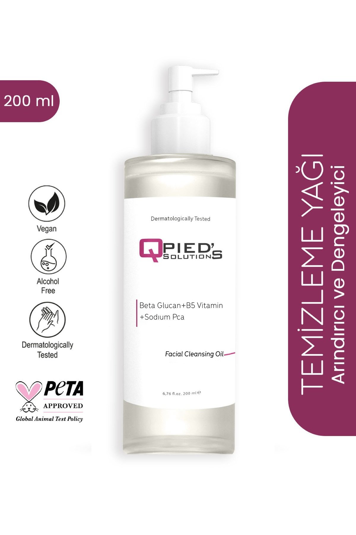 Siyah Nokta Karşıtı Yüz & Makyaj Temizleme Yağı 200 ml