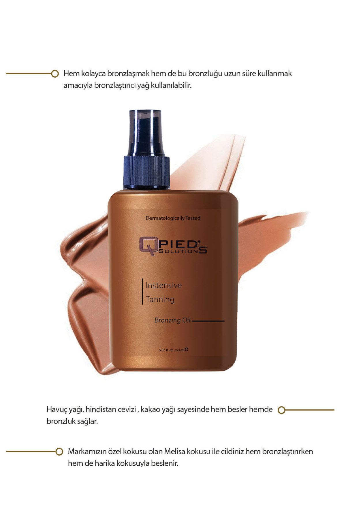 Yoğun Bronzlaştırıcı Yağ (MELİSA KOKULU) 150 ml