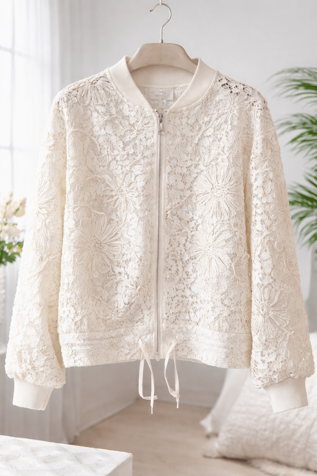 Bomber Off White Ceket