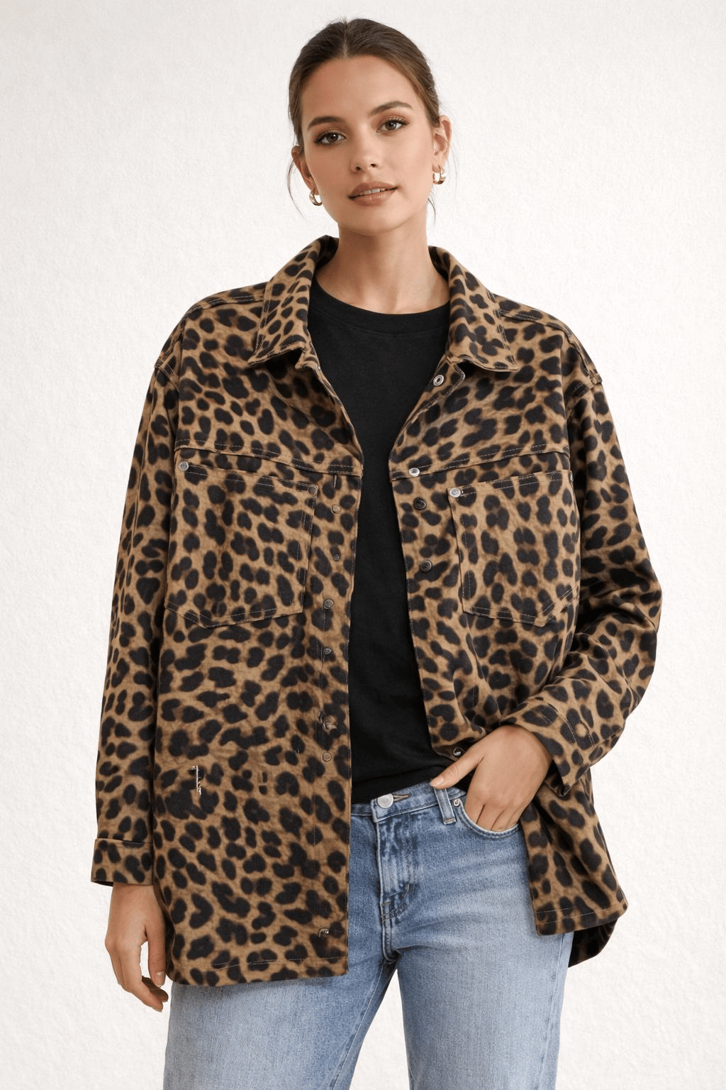GABARDİN CEKET - LEOPAR DESEN