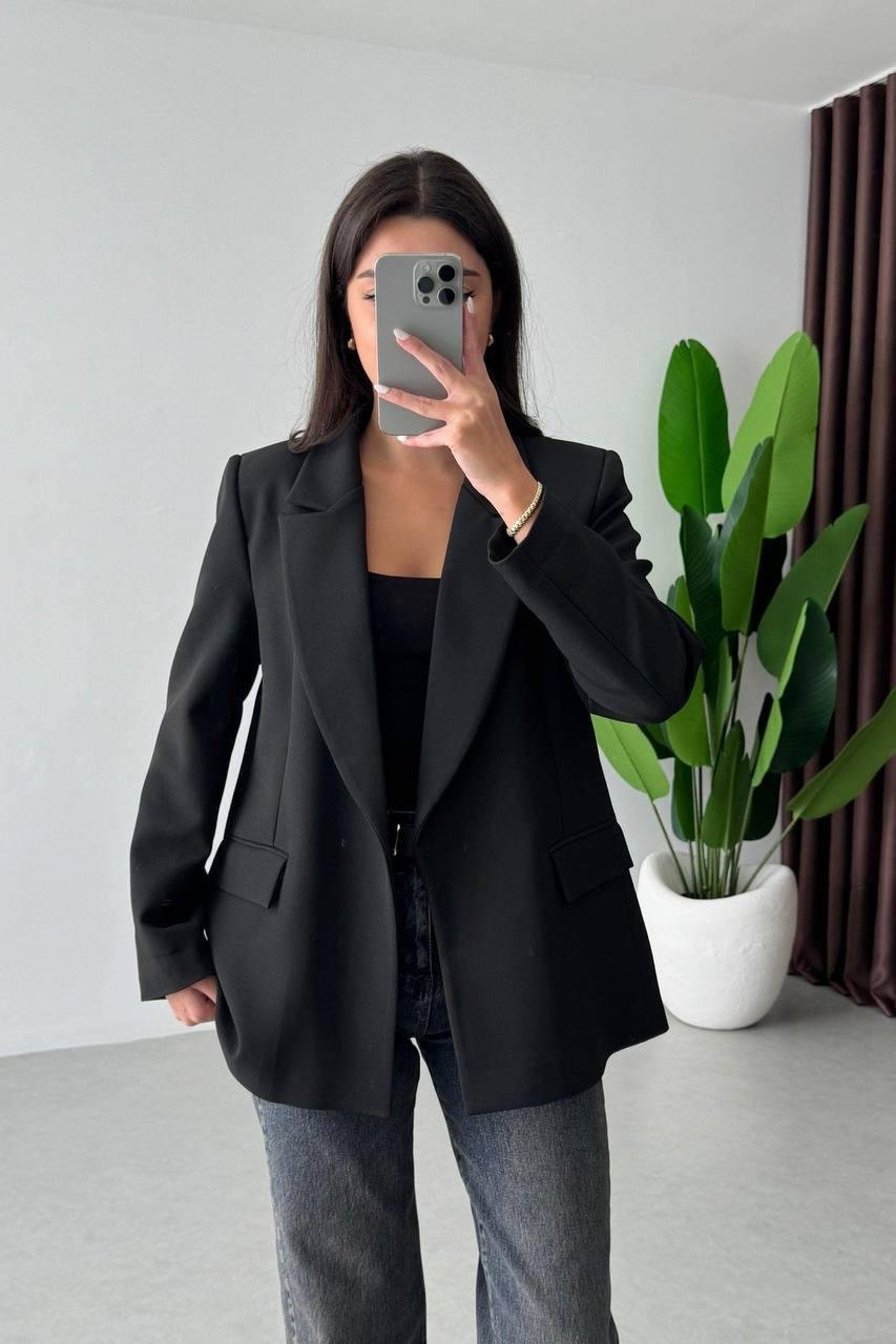 SİYAH BLAZER CEKET - (HLM SERİ)