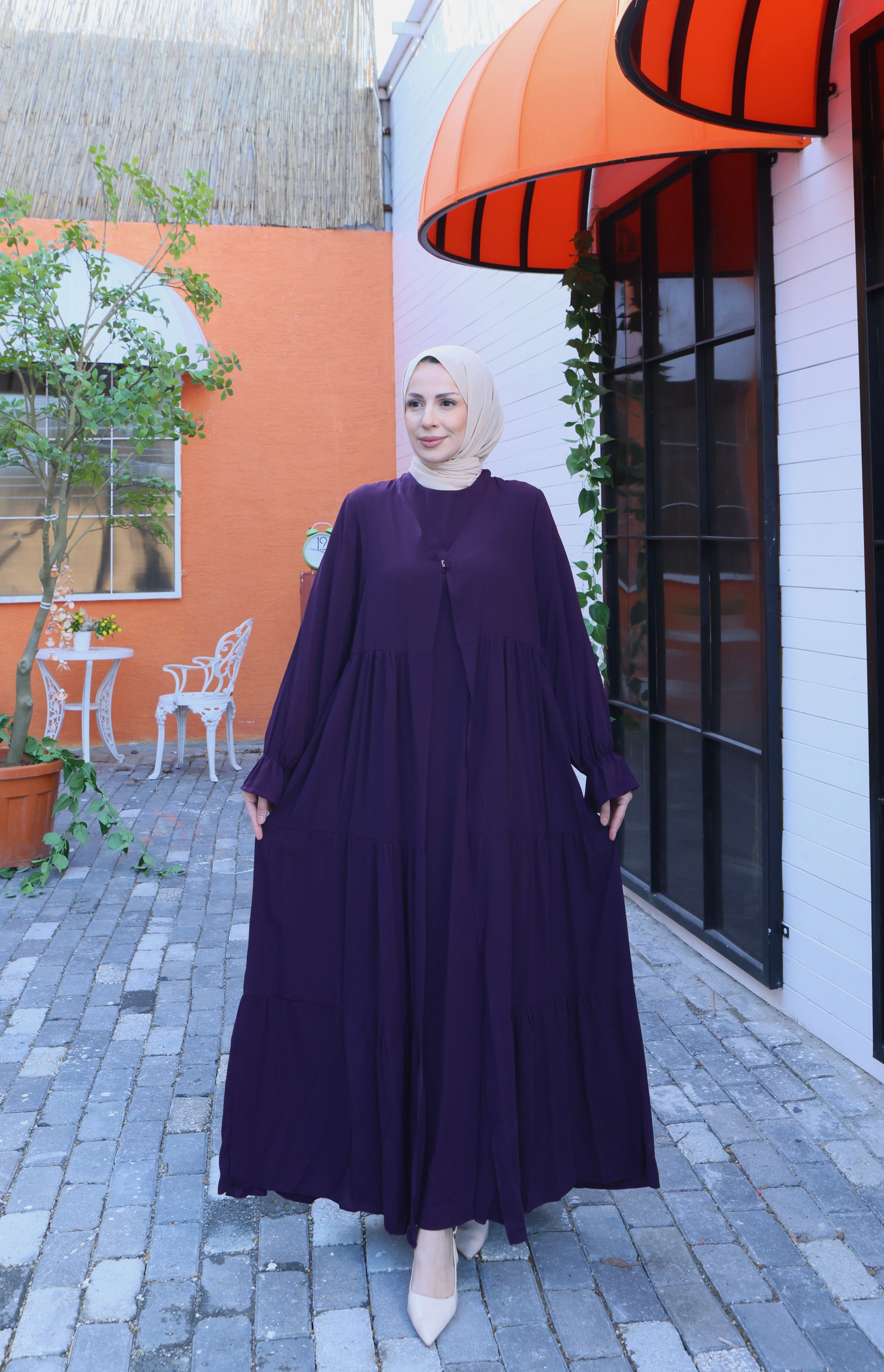 İçi Yarım Kol  Umre Takımı Mürdüm   HNT7050