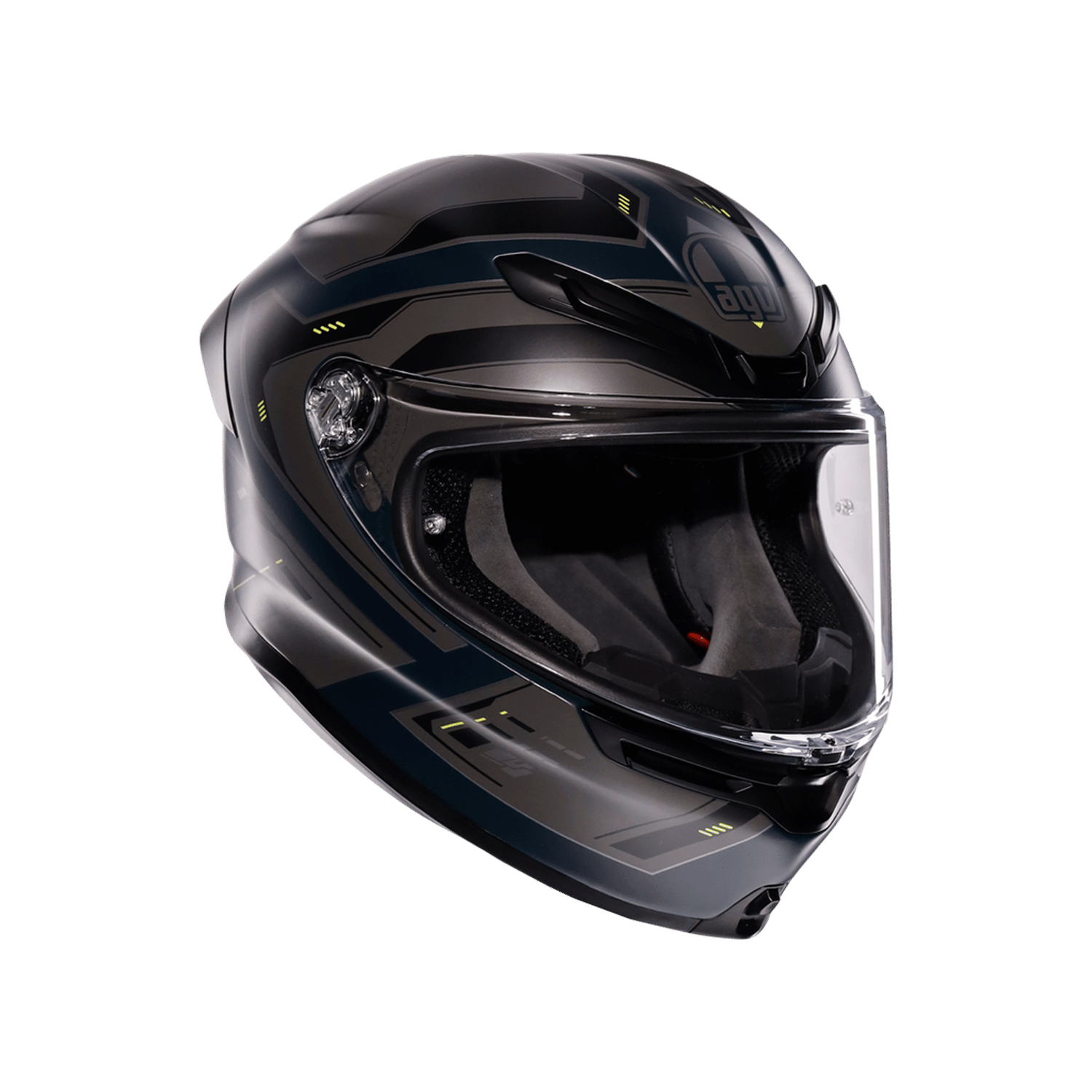 AGV KASK/K6 S MPLK ENHANCE MATT GREY/YELLOW FLUO