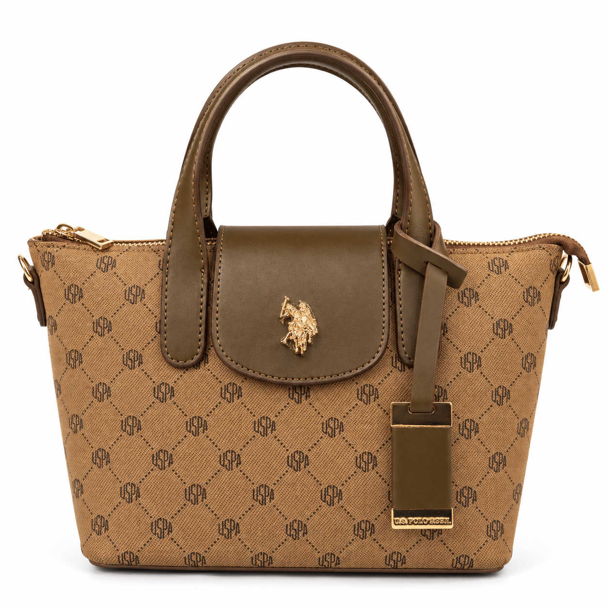 U.S. Polo Assn. Kadın El, Omuz ve Çapraz Çanta US26556 Koyu Bej