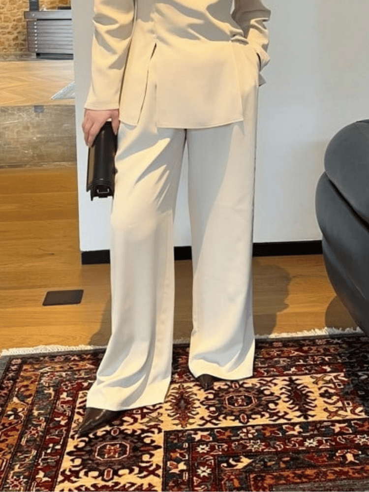 Mira Suit Palazzo Pantolon | Açık Taş