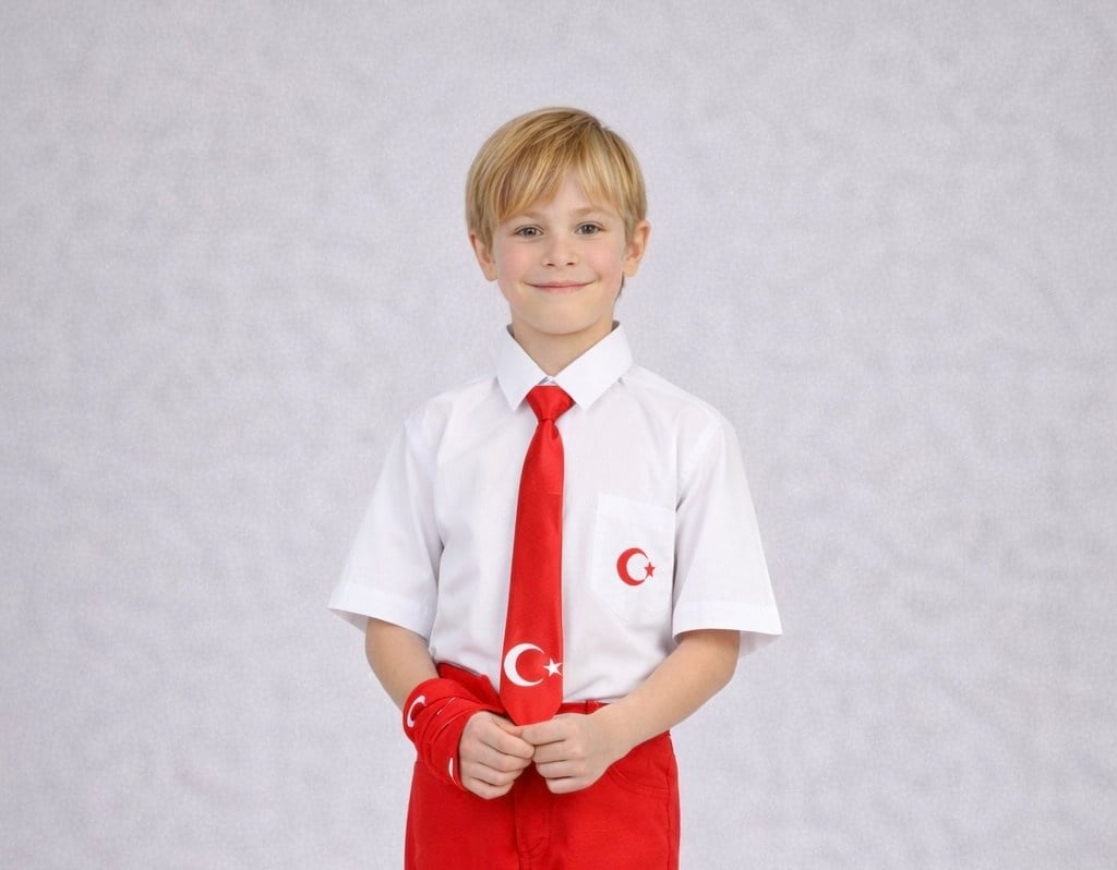 ERKEK ÇOCUK GÖMLEK 23 NİSAN 29 EKİM 10 KASIM 19 MAYIS GÖSTERİ KIYAFETLERİ D077