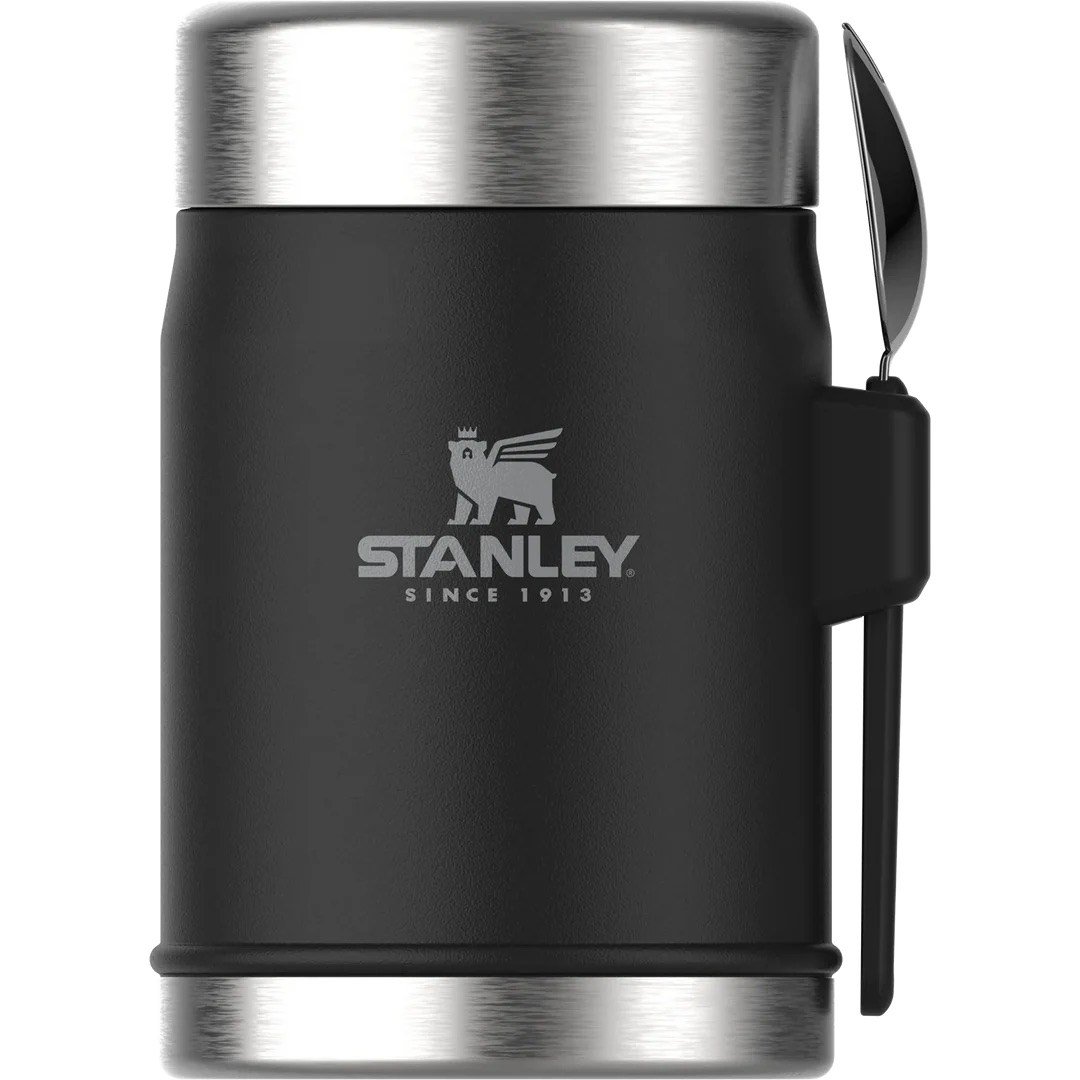 Stanley The Legendary Food Jar + Spork .4L / 14oz - Matte Black Pebble