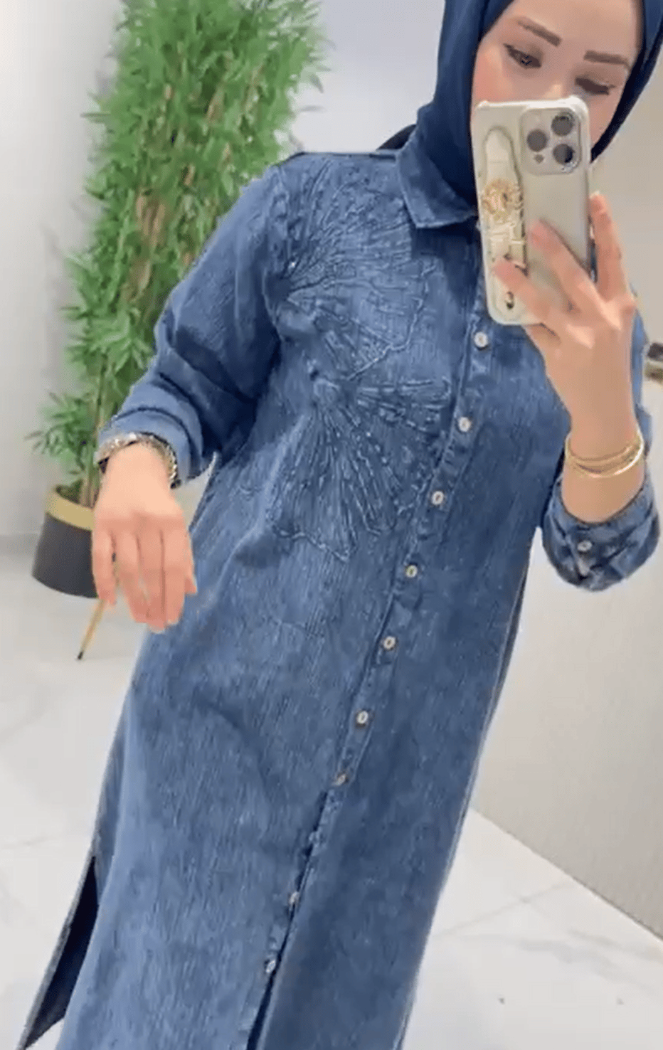 2 Parçalı Tunik Takım %100 Pamuk Lacivert