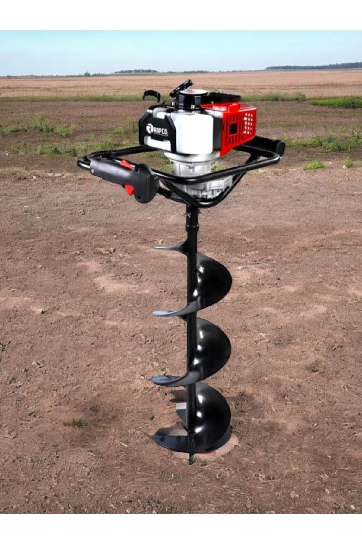 AS52 Çift Helezonlu Toprak Burgu Makinası 20 Cm Çap