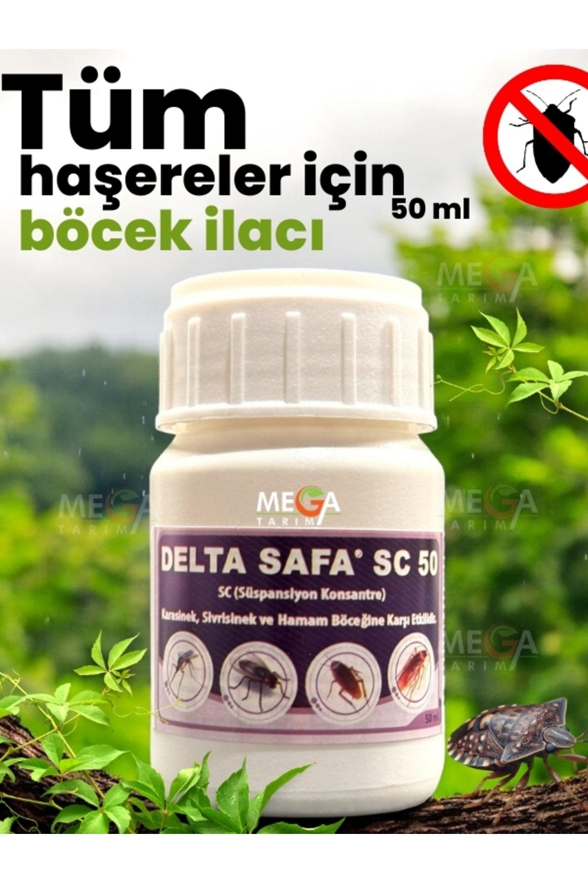 Delta Safa Haşereleri Kökten Temizlemeye Yarayan 50 Sc Tüm Haşere İlacı Konsantre