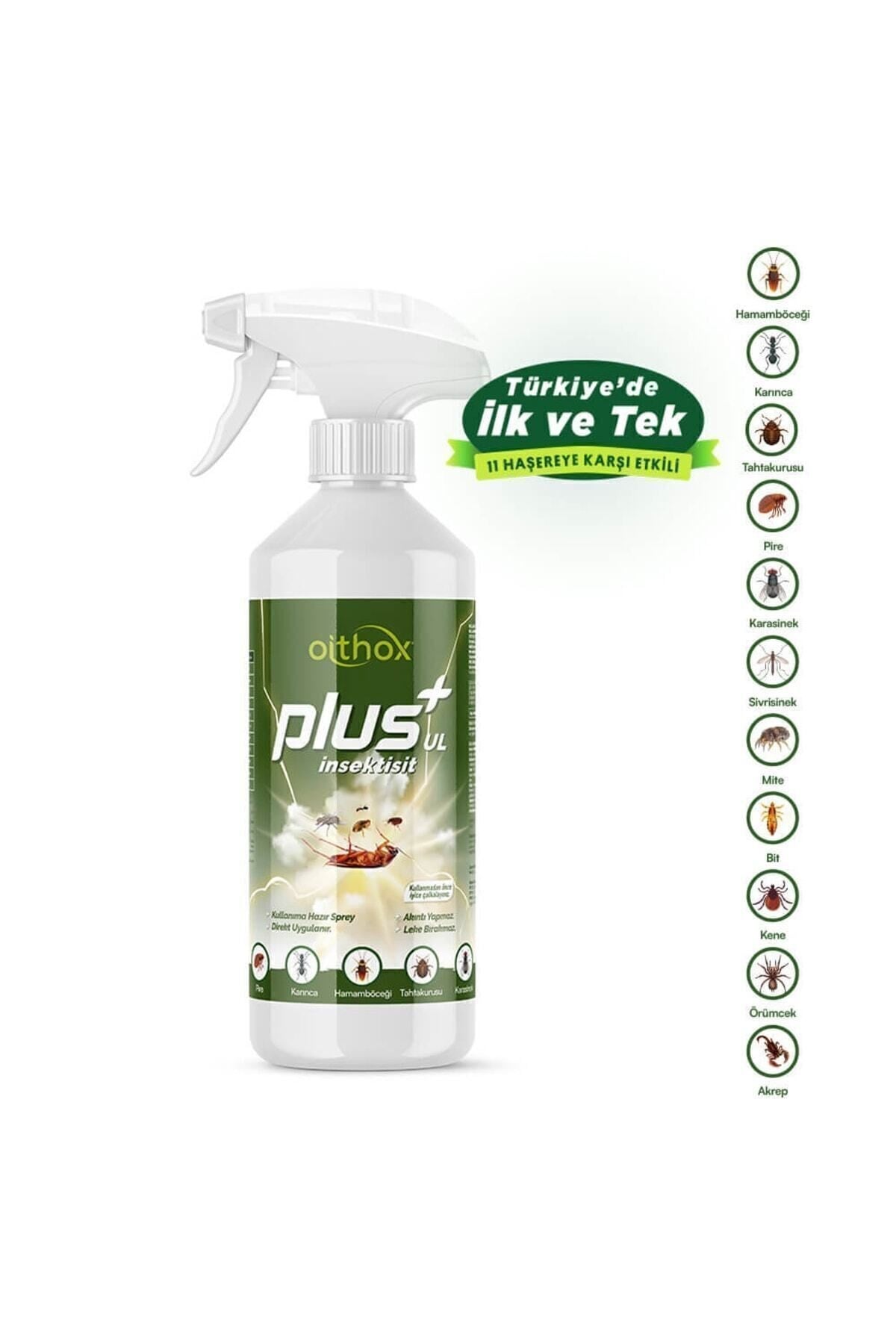 Oithox Plus Ul Insektisit Böcek, Hamam Böceği, Tahta Kurusu, Bit, Pire, Ilacı 500 ml
