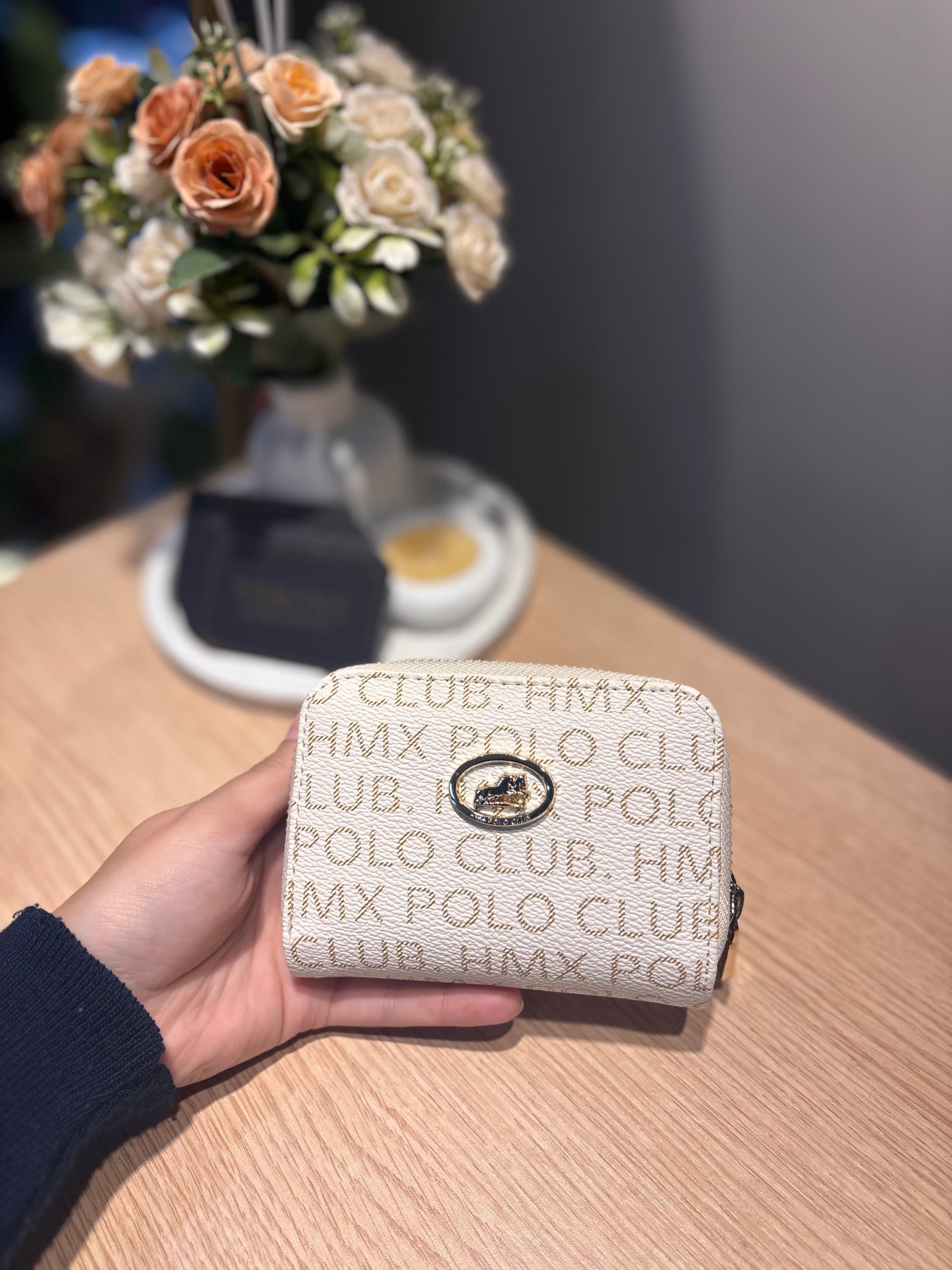HMX Polo Cüzdan Beyaz-Taba