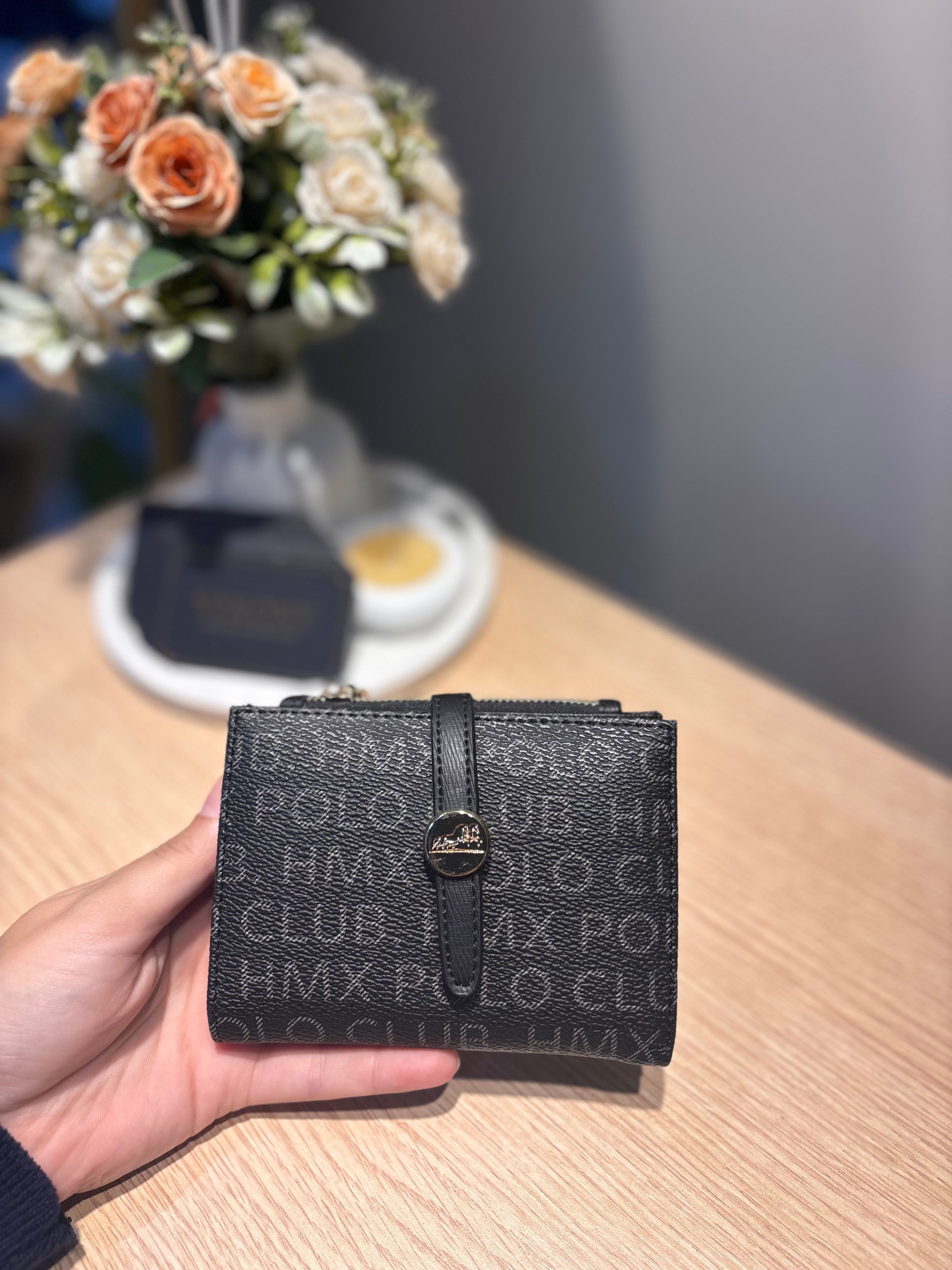 HMX POLO Cüzdan Kızak Detay Açılmalı Siyah
