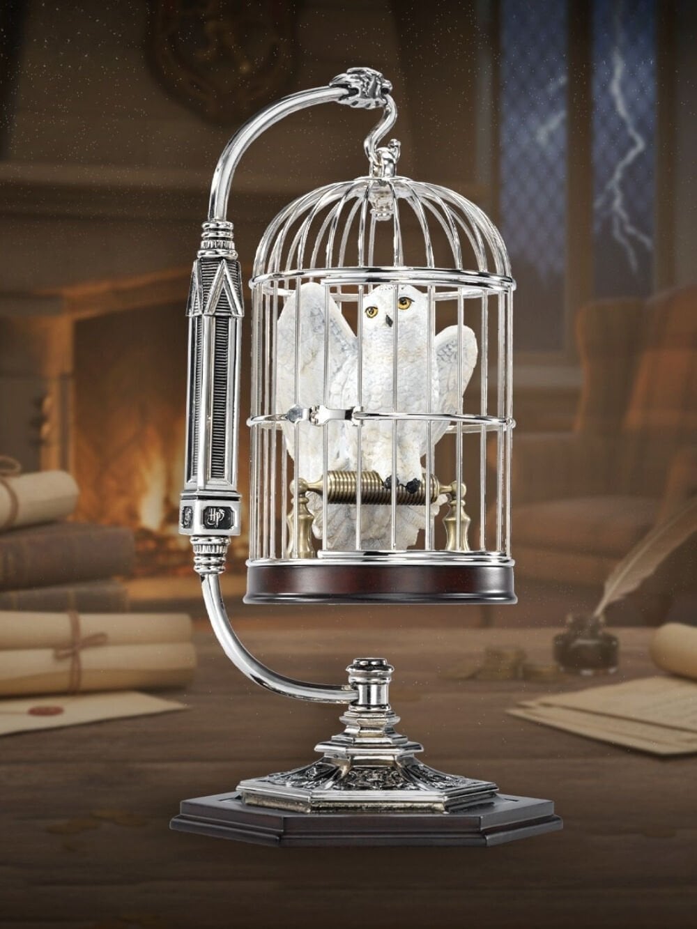 Miniature Hedwig and Cage