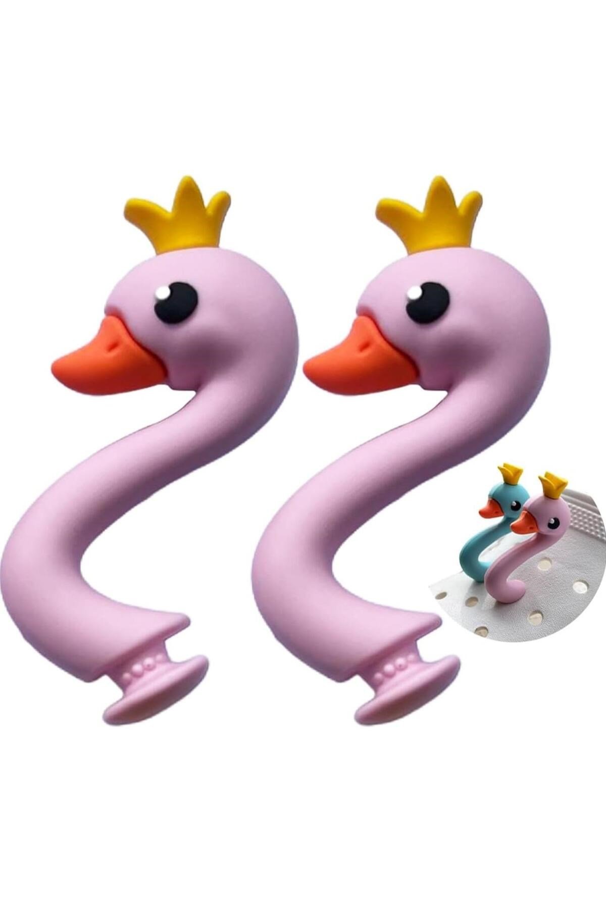 3D Terlik Süsü 3 Boyutlu lüx Terlik süsü pembe kuğu terlik süsü terlik süsü 1adet