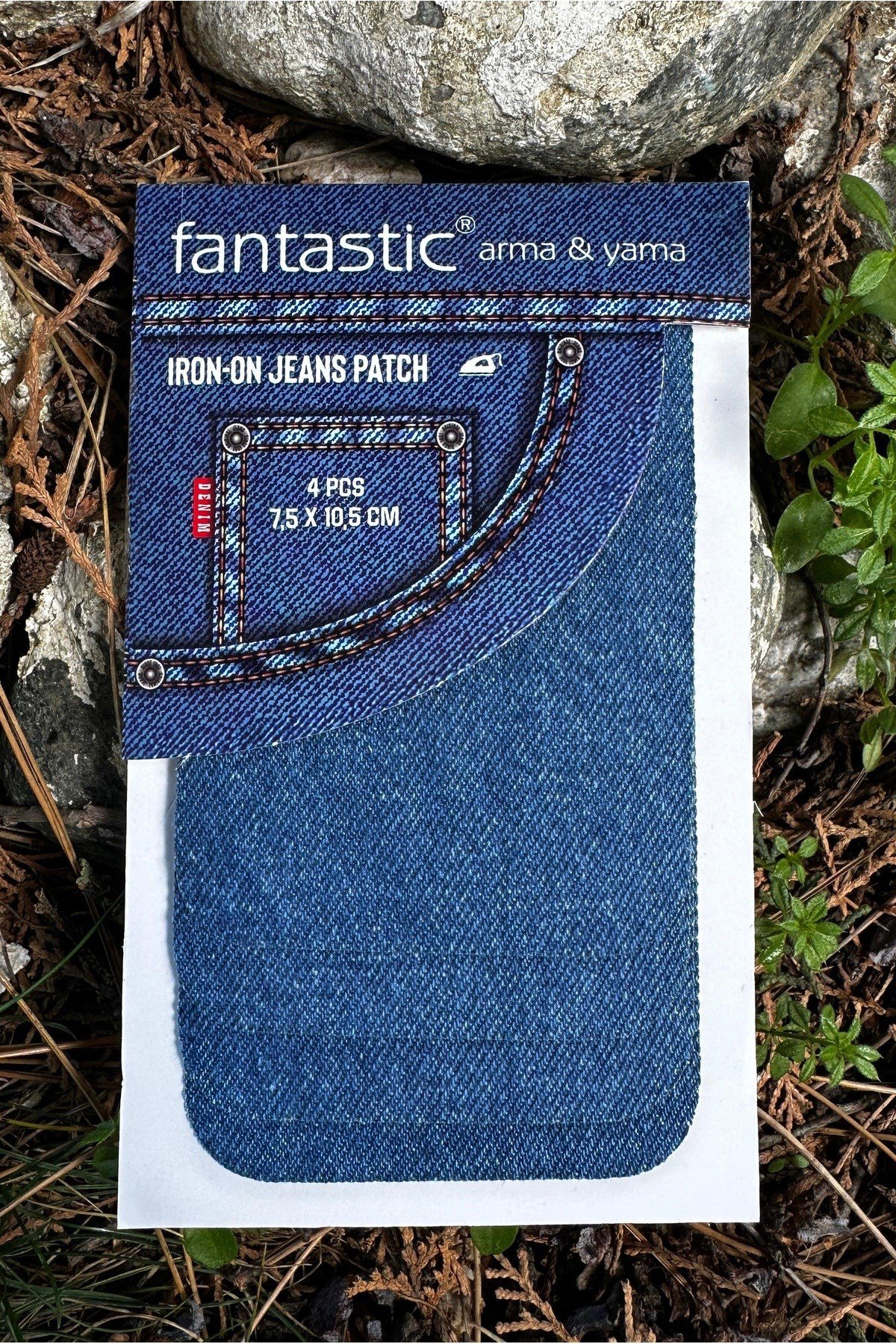 4'lü Paket Ütü Ile Yapışan Kot Arma Patch Kot Yaması, Onarım (Açık-Mavi) Denim, Jeans