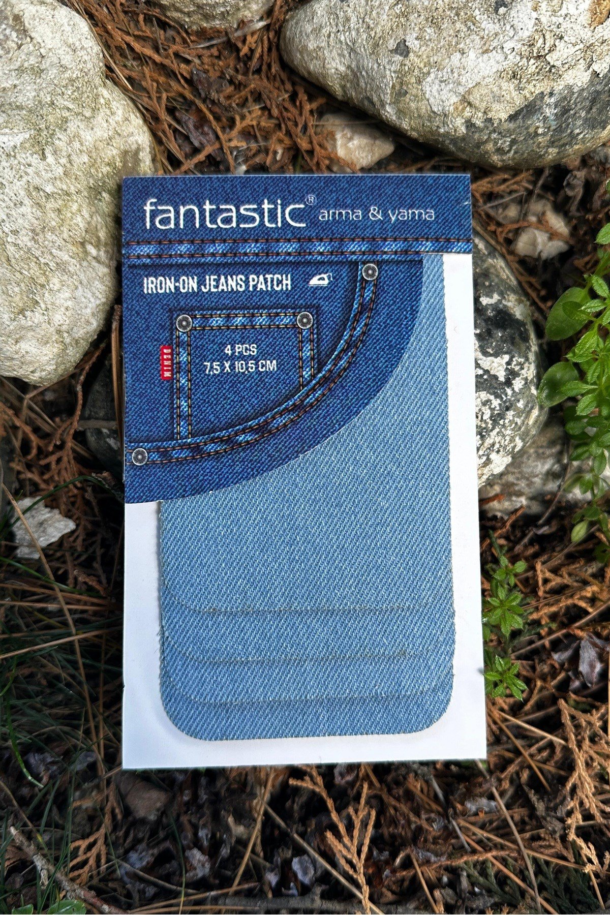 4'lü Paket Ütü Ile Yapışan Kot Arma Patch Kot Yaması, Onarım (BUZ-Mavi) Denim, Jeans