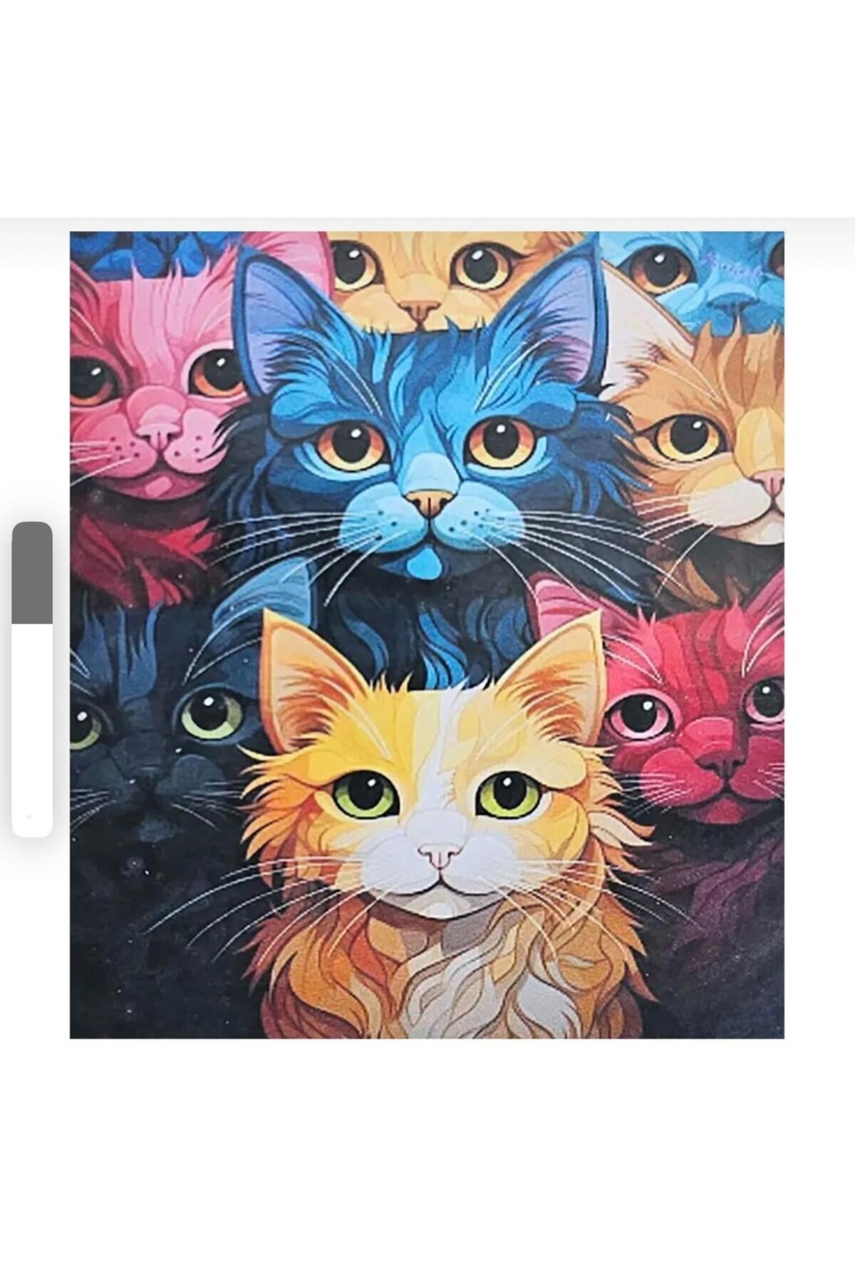 5D Elmas Taş İşleme Kiti 27x33 cm Kediler Desen