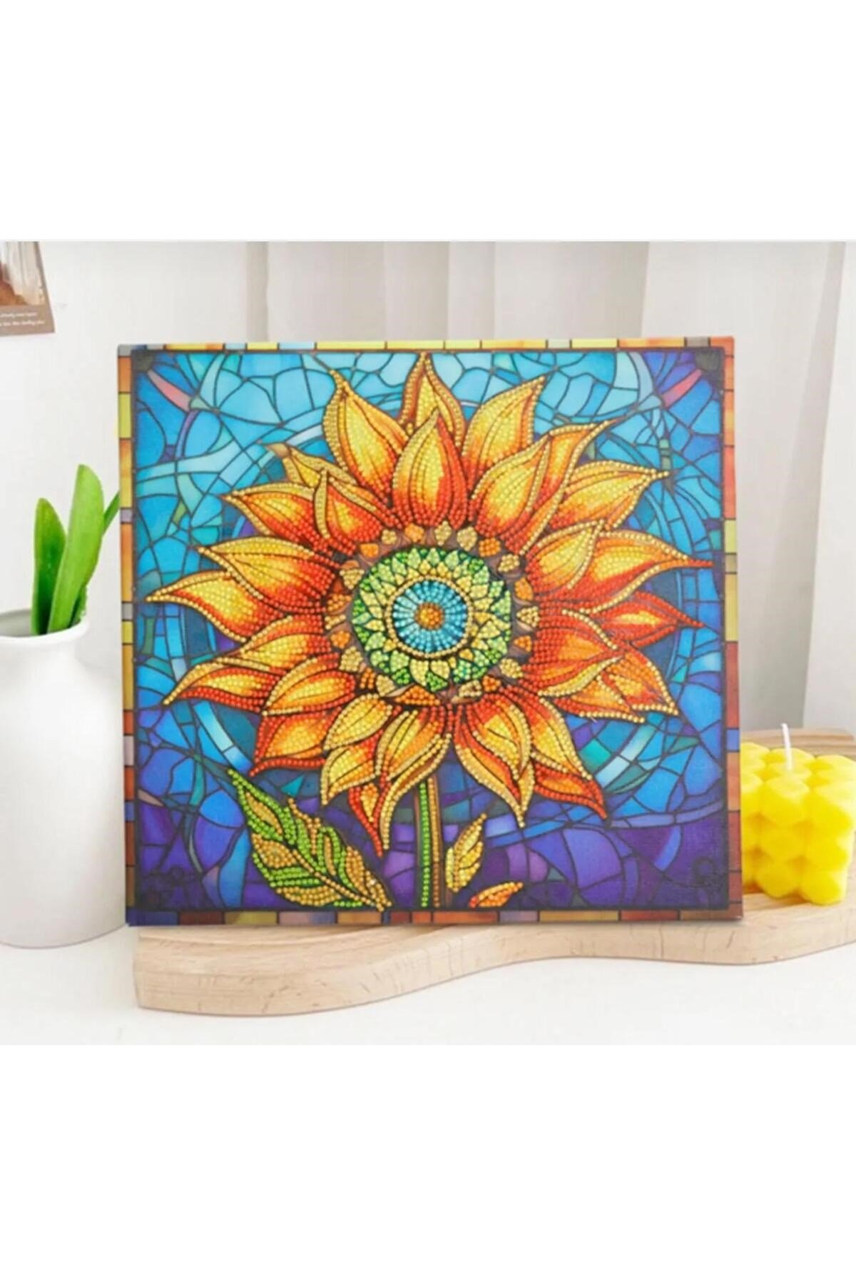 5D Elmas Taş İşleme Kiti 30x30 cm Çiçek Desen