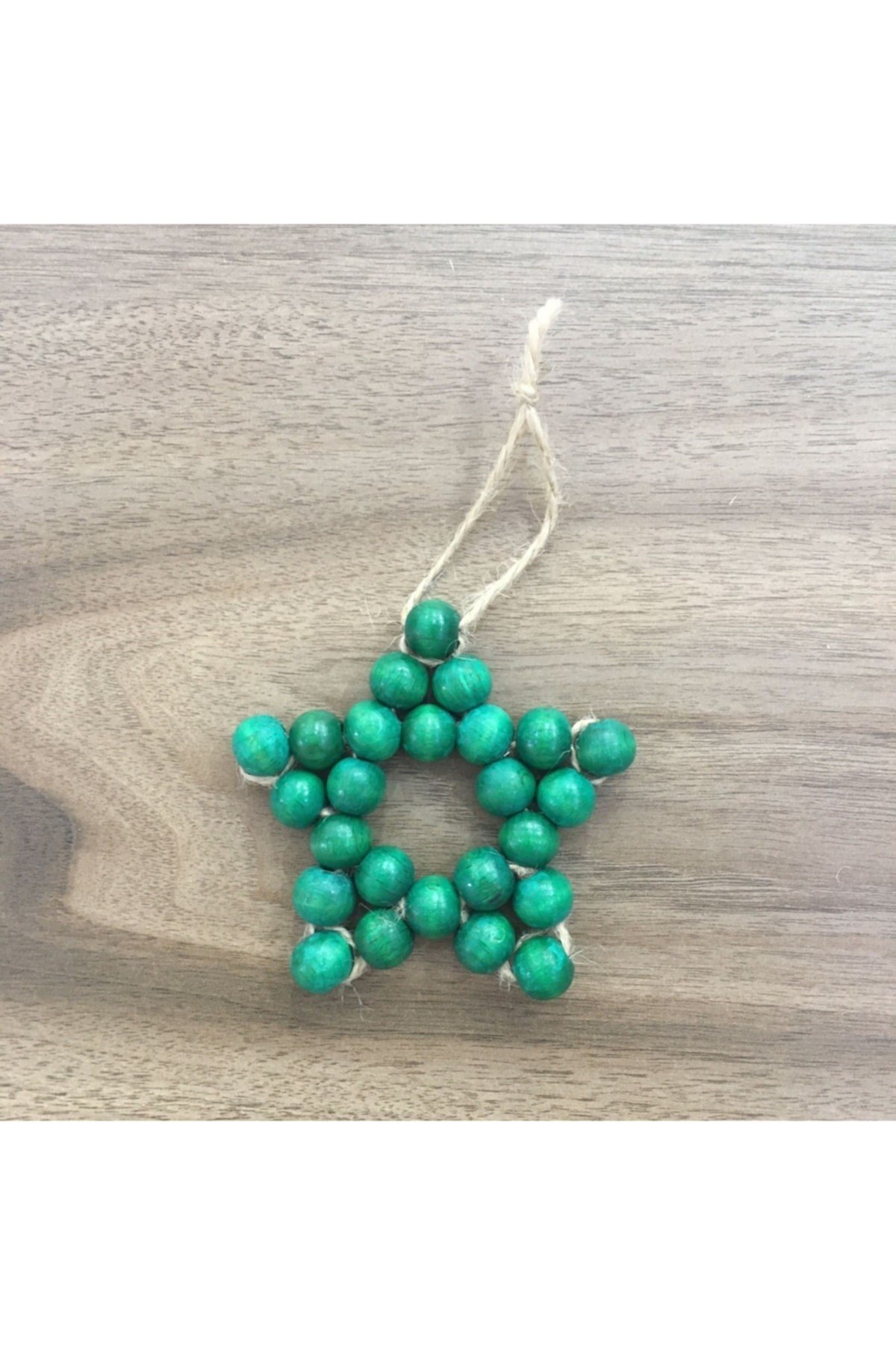 Ahşap Boncuk Yıldız 9x9 Cm Çocuk Bebek Odası Duvar Süsü Kapı Süsü 67ysl