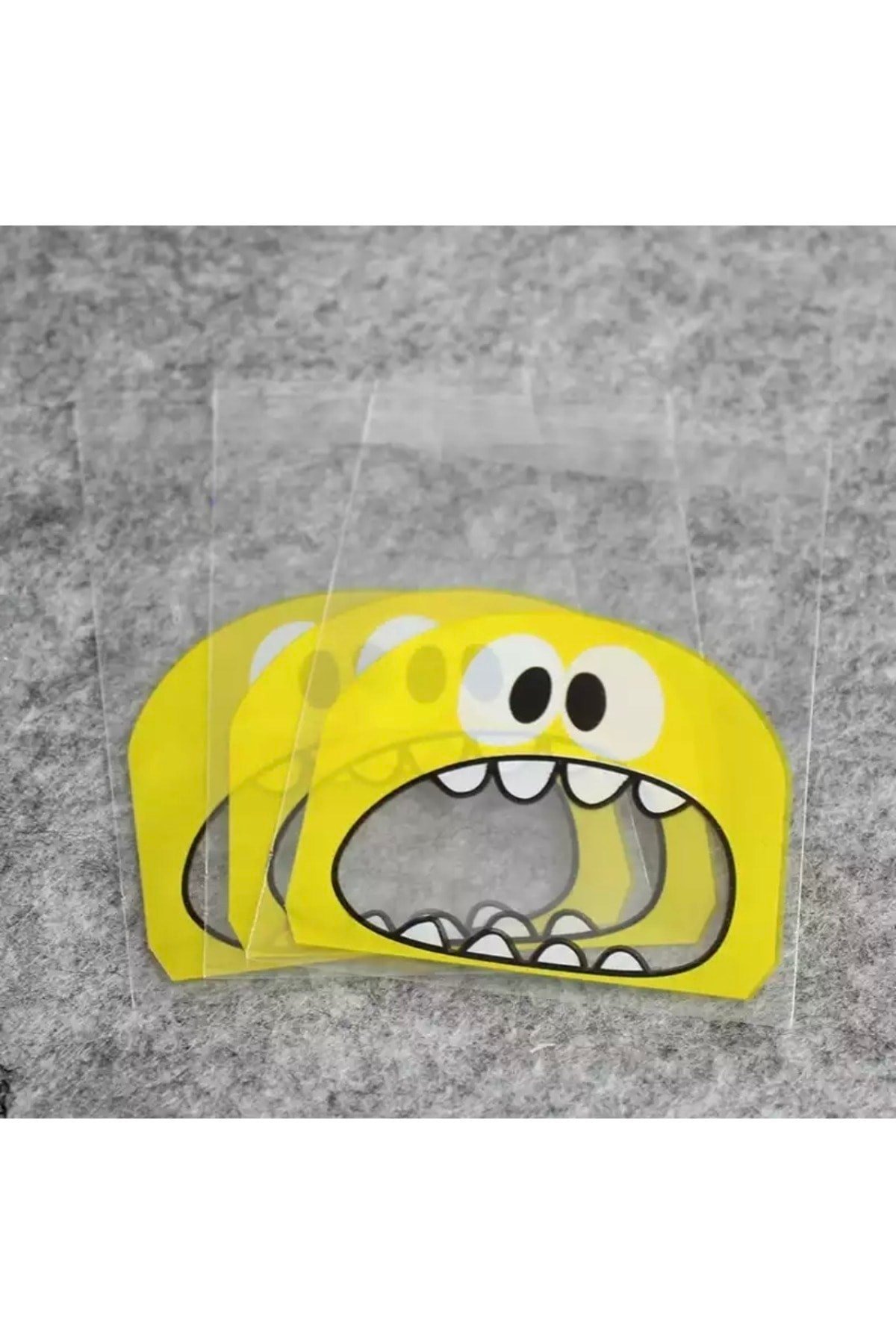 Bantlı Şeffaf Desenli Poşet Opp 10x10 Cm 95 Adet