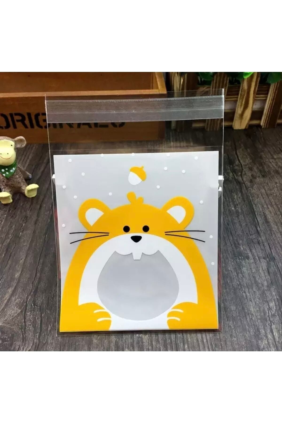 Bantlı Şeffaf Desenli Poşet Opp 10x10 Cm 95 Adet