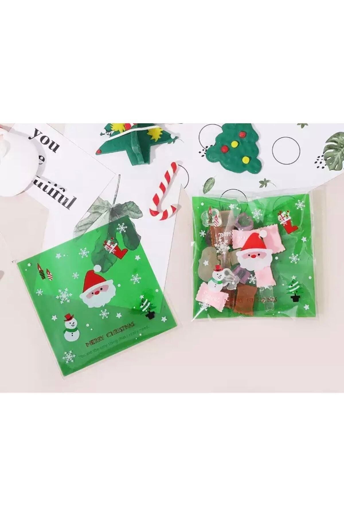 Bantlı Şeffaf Desenli Poşet Opp 10x10 Cm 95 Adet