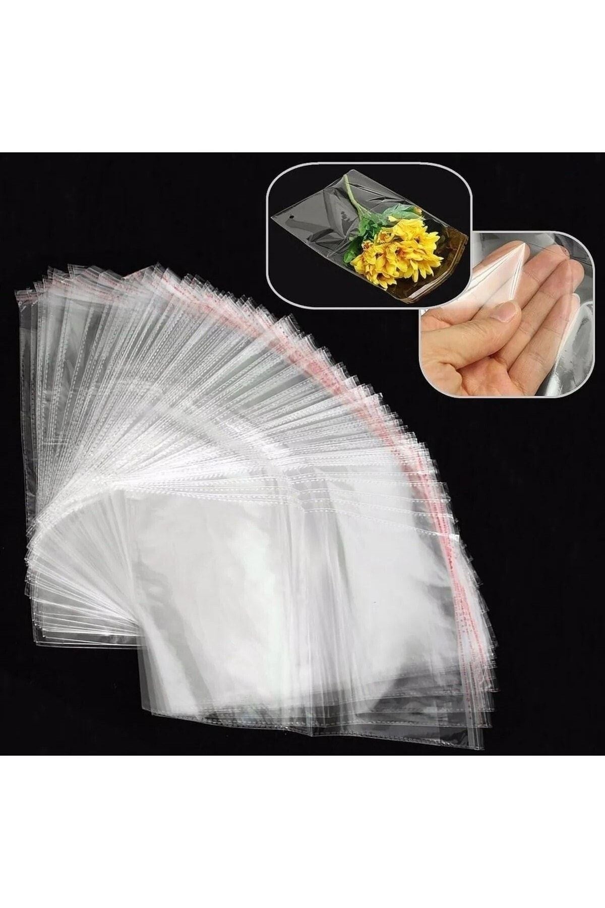 Bantlı Şeffaf Poşet Opp 30x35 (+4) Cm 95 Adet