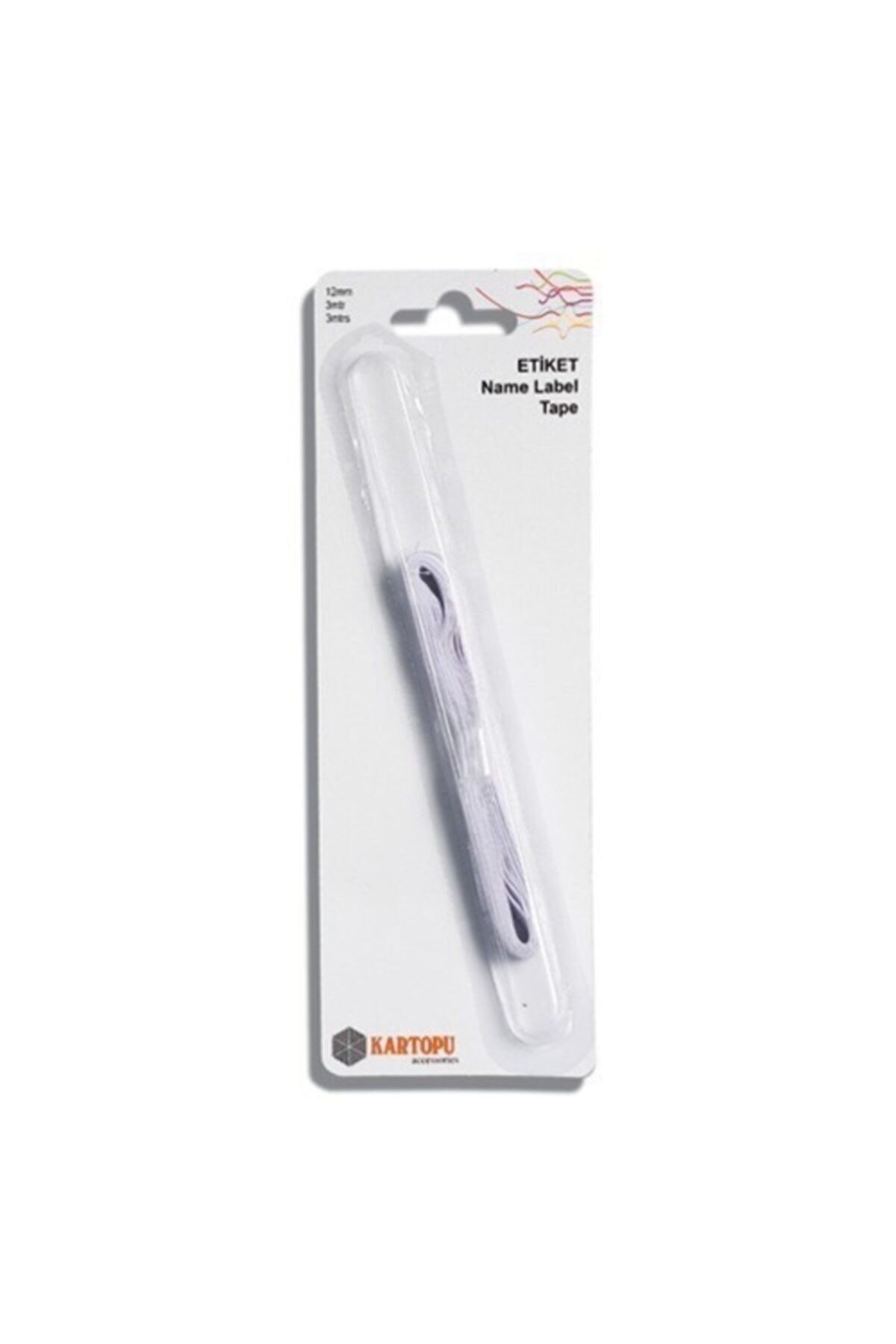 Beyaz Şerit Etiket 12 Mm 3 Metre