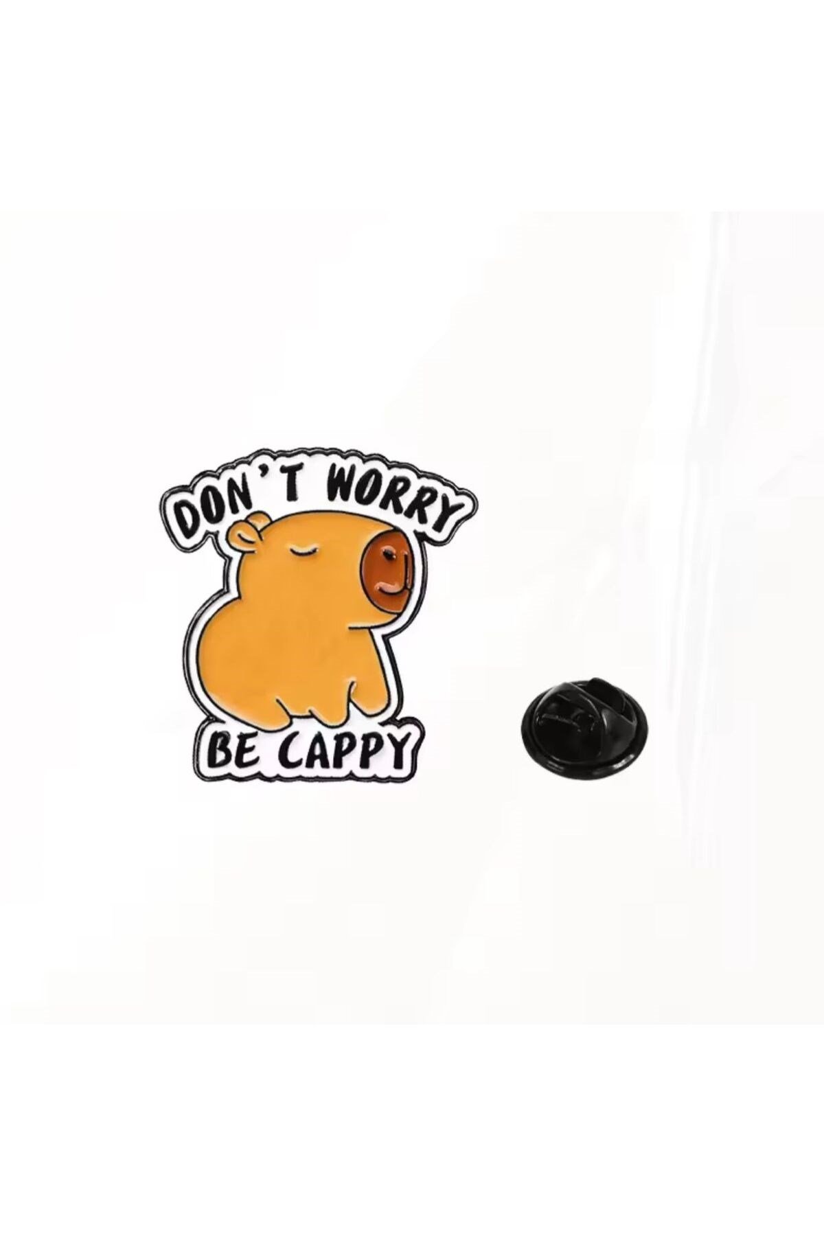 Capybara kadın broş, çocuk broş, iğneli broş, klipsli broş yaka broşu, çeket yaka iğnesi, mineli B85