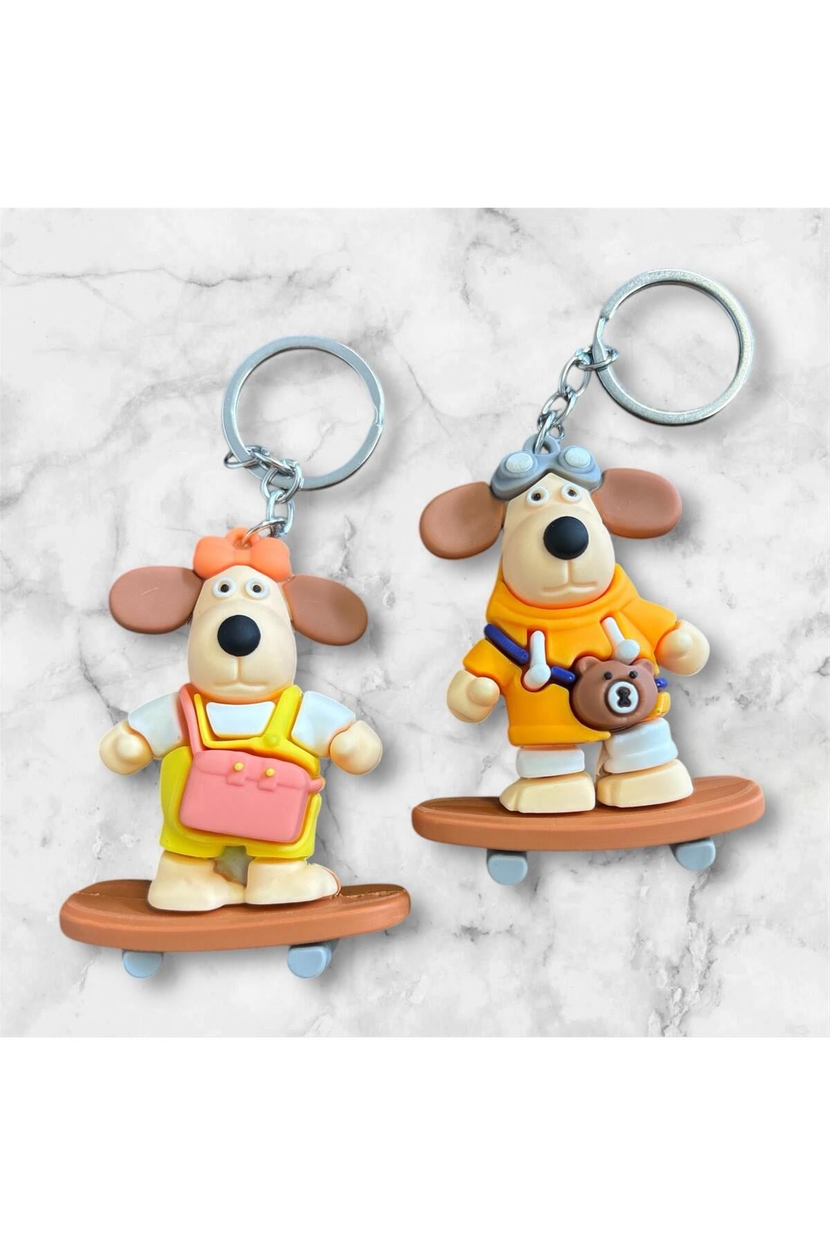 Çift Silikon Anahtarlık, Sevgili Anahtarlığı, Arkadaş Anahtarlığı, (2 Adet)