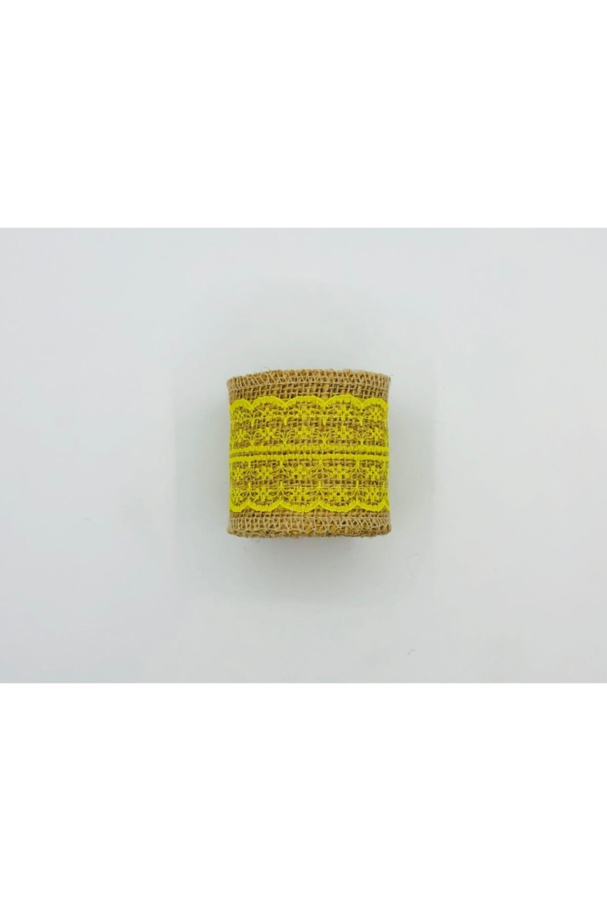 Dantelli Jüt Şerit 6 Cm 2 Mt Açık Sarı