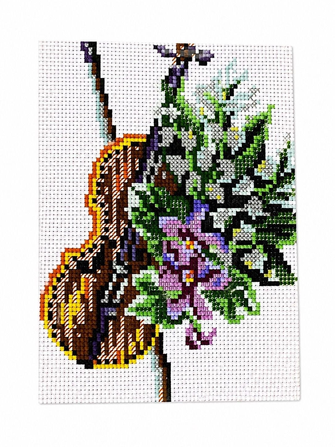 Desenli Kanaviçe Seti – El İşi Nakış Kiti, Renkli İpliklerle Tam Set 20x28