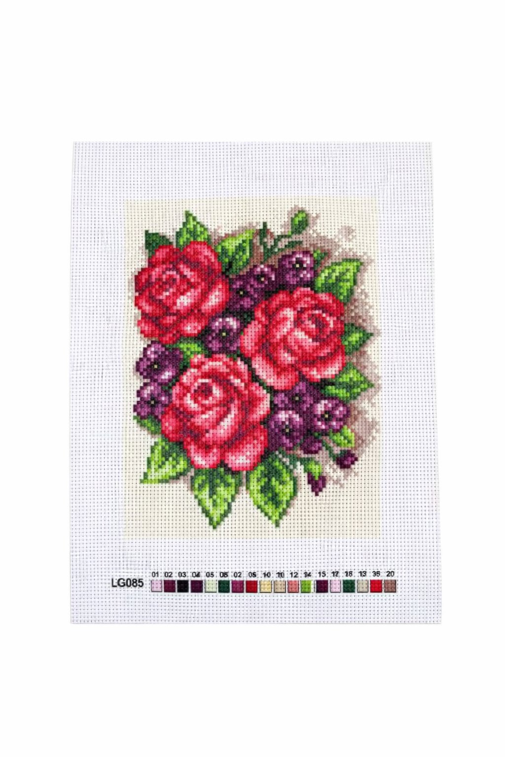 Desenli Kanaviçe Seti – El İşi Nakış Kiti, Renkli İpliklerle Tam Set 20x28