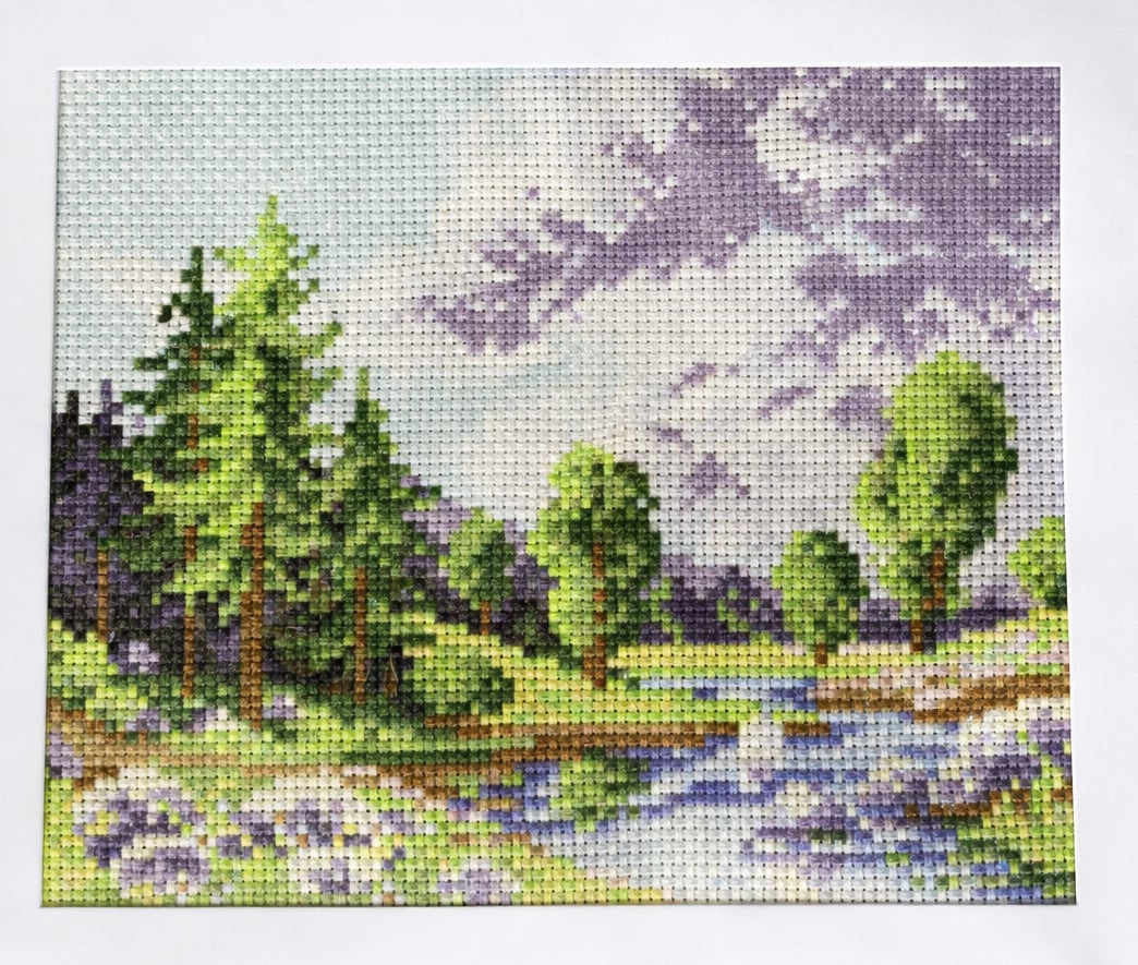 Desenli Kanaviçe Seti – El İşi Nakış Kiti, Renkli İpliklerle Tam Set 20x28
