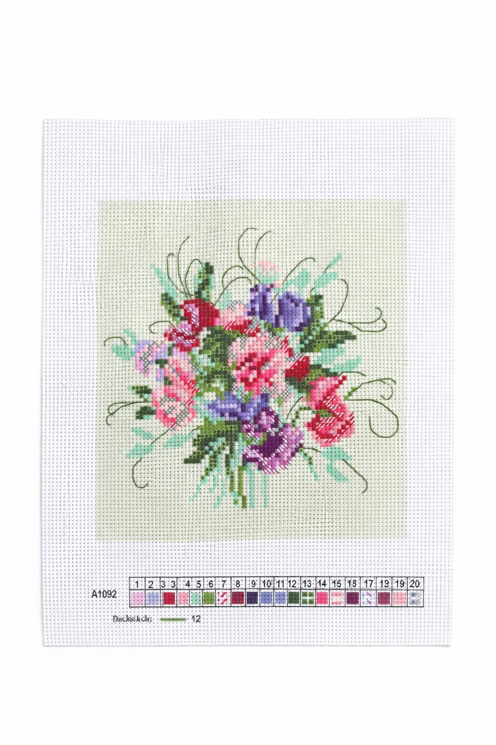 Desenli Kanaviçe Seti – El İşi Nakış Kiti, Renkli İpliklerle Tam Set 20x28