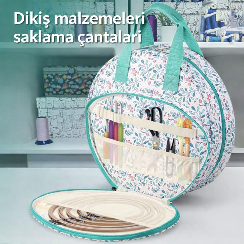 Dikiş Malzemeleri Saklama Çantası | Dayanıklı Oxford Kumaş | Yüksek Kapasite | Taşınabilir Dikiş Düzenleyici