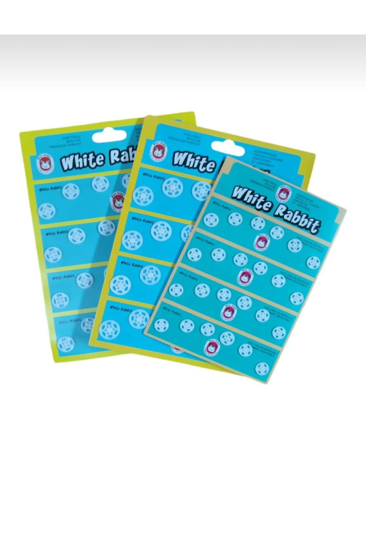 Dikmeli Plastik Çıtçıt (18mm) 24'lü(24 Çift) Paket. Renk: Beyaz