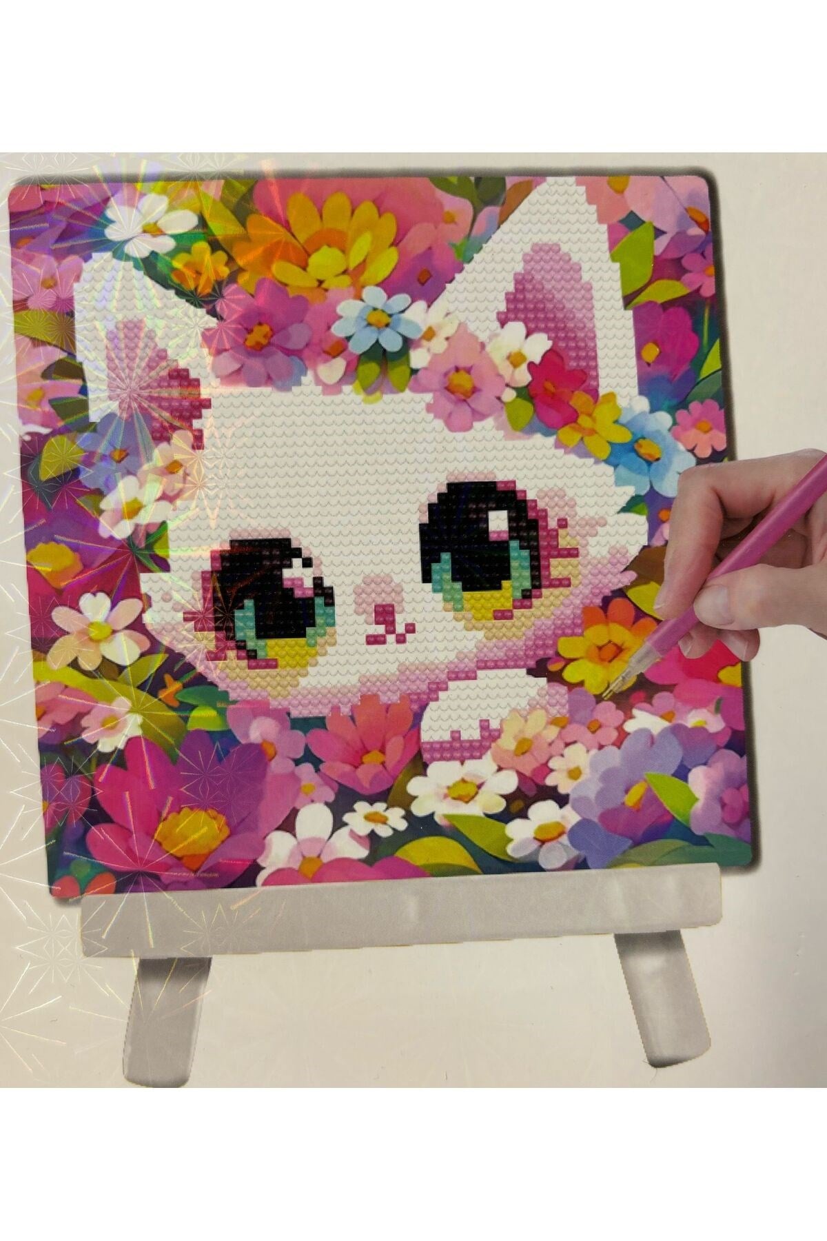 DIY 5d Elmas Taş Işleme Kiti Tablo 20x20 kedi