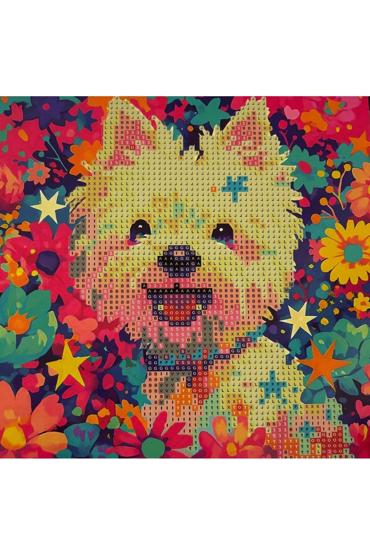 DIY 5d Elmas Taş Işleme Kiti Tablo 20x20 köpek