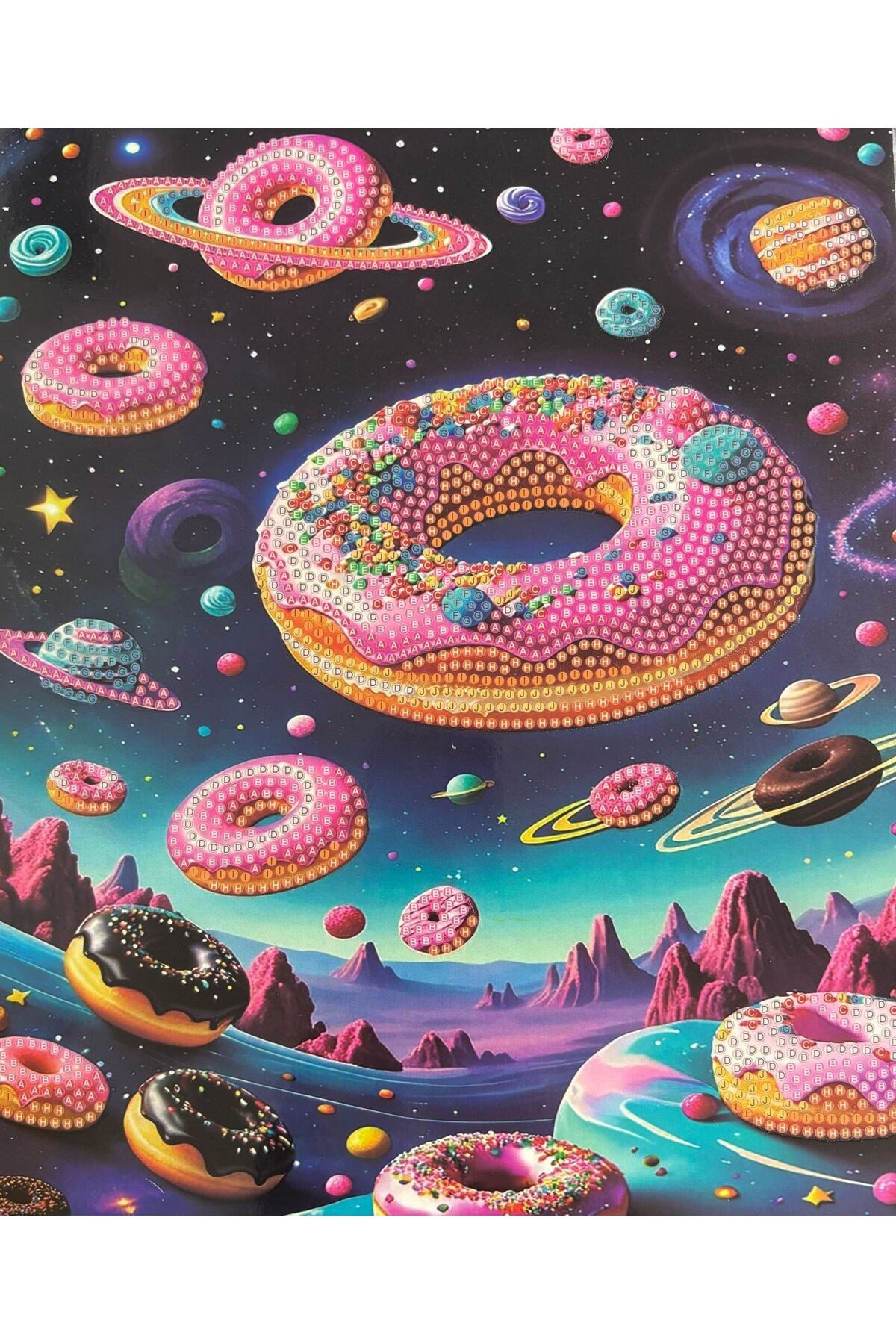 DIY 5d Elmas Taş Işleme Kiti Tablo 21X25 donutlar
