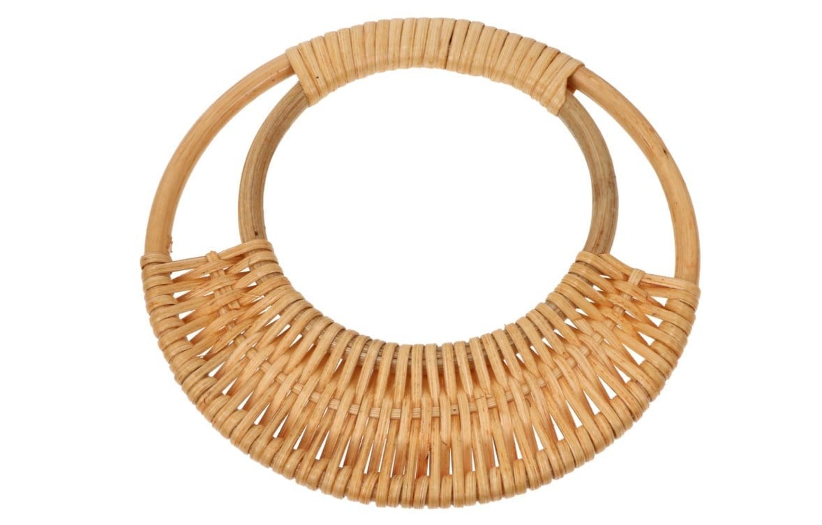 Doğal Bambu Çanta Sapı – 2 Adet, 17 cm