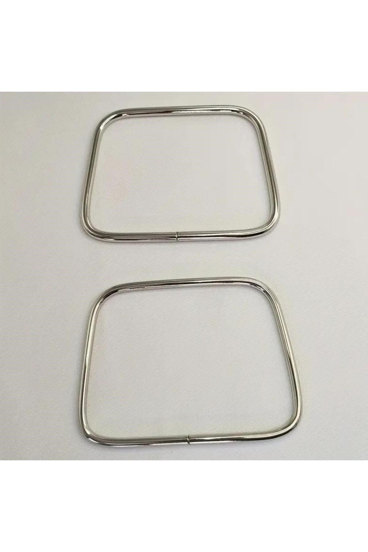 Dörtgen Çanta Sapı, Metal Çanta Sapı, Metal Sap, örgü çanta sapı (çift) gümüş