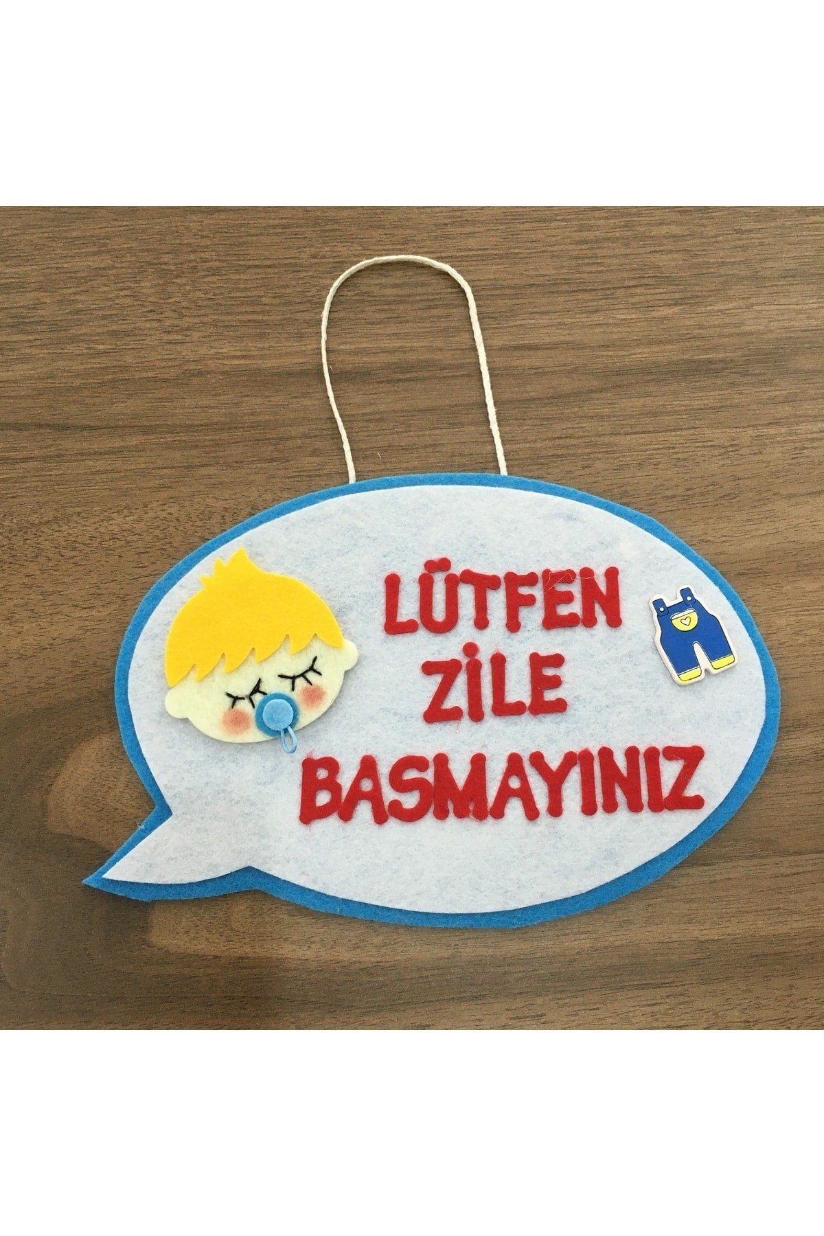 El Yapımı Keçe Lütfen Zile Basmayınız Kapı Aksesuar 69m
