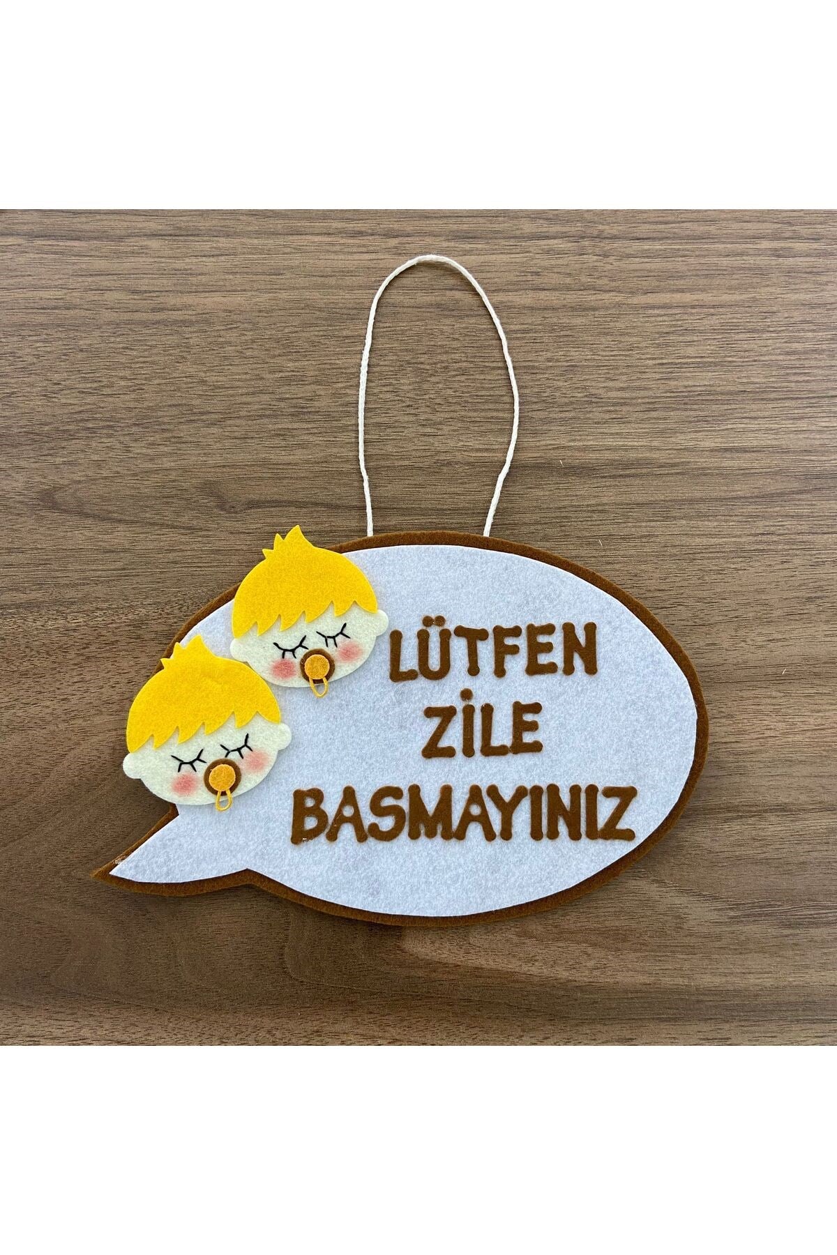 El Yapımı Keçe Lütfen Zile Basmayınız Kapı Aksesuarı