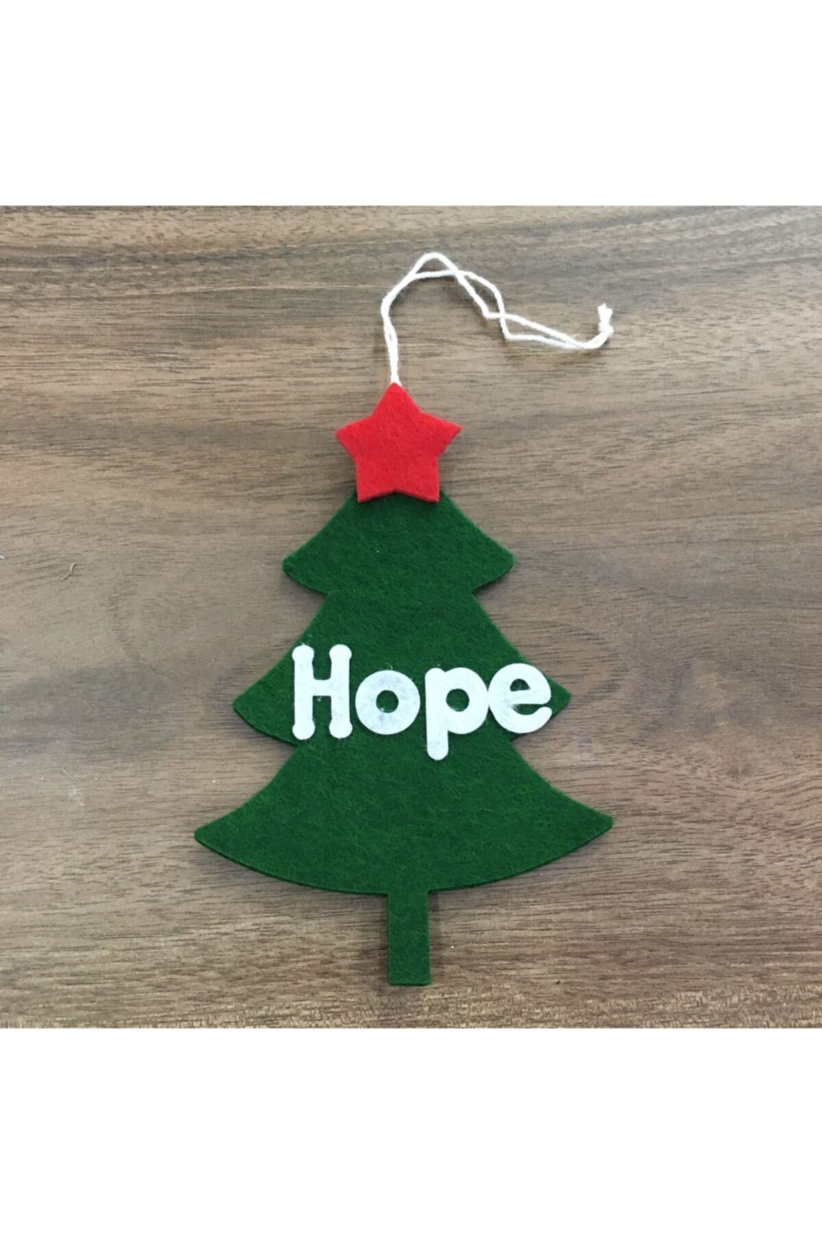 El Yapımı Keçe Motto Hope Yılbaşı Süsü Çam Ağacı Süsü 69
