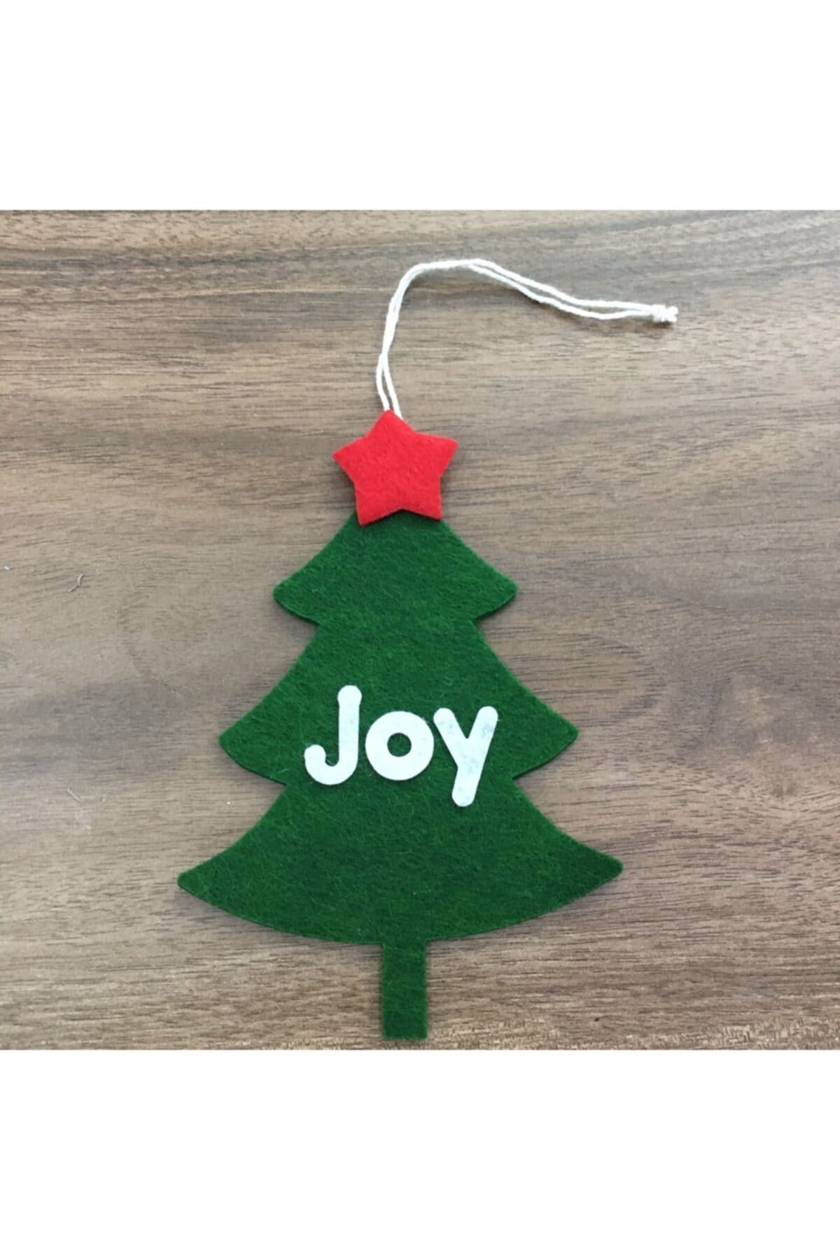 El Yapımı Keçe Motto Joy Yılbaşı Süsü Çam Ağacı Süsü 70